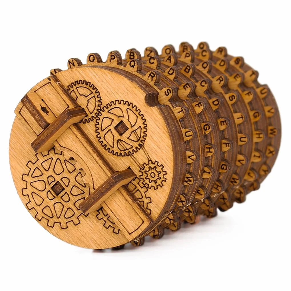iDventure Kryptos - zestaw do montażu z drewna - puzzle 3D - gra myślenia Cryptex - gra logiczna - gra w cierpliwość - gra logiczna 3D drewniane puzzle opakowanie prezentowe Questbox Walentynki