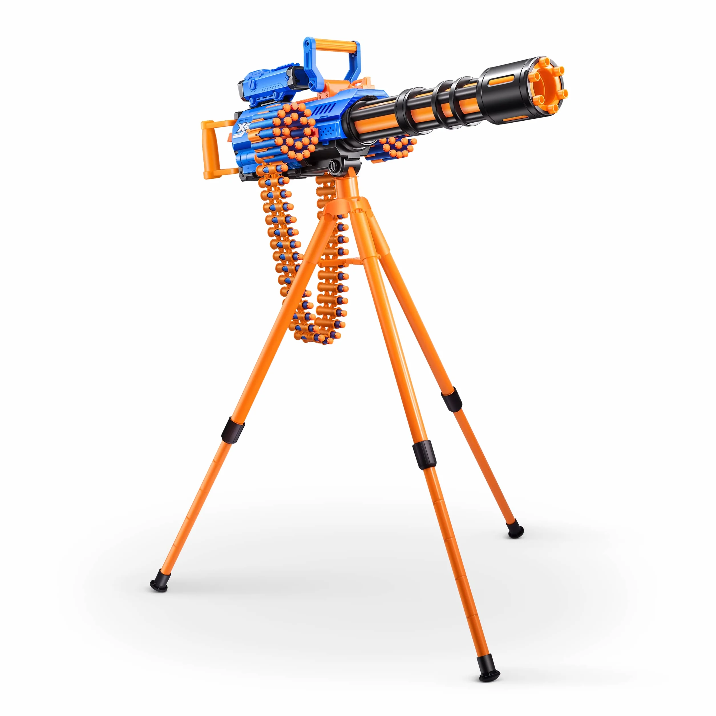 Xshot X-Shot Insanity, Ragefire, Zmotoryzowany Gatlin Blaster Nerf Wyrzutnia Strzałek, Pomarańczowy/Niebieski, Od 8 lat