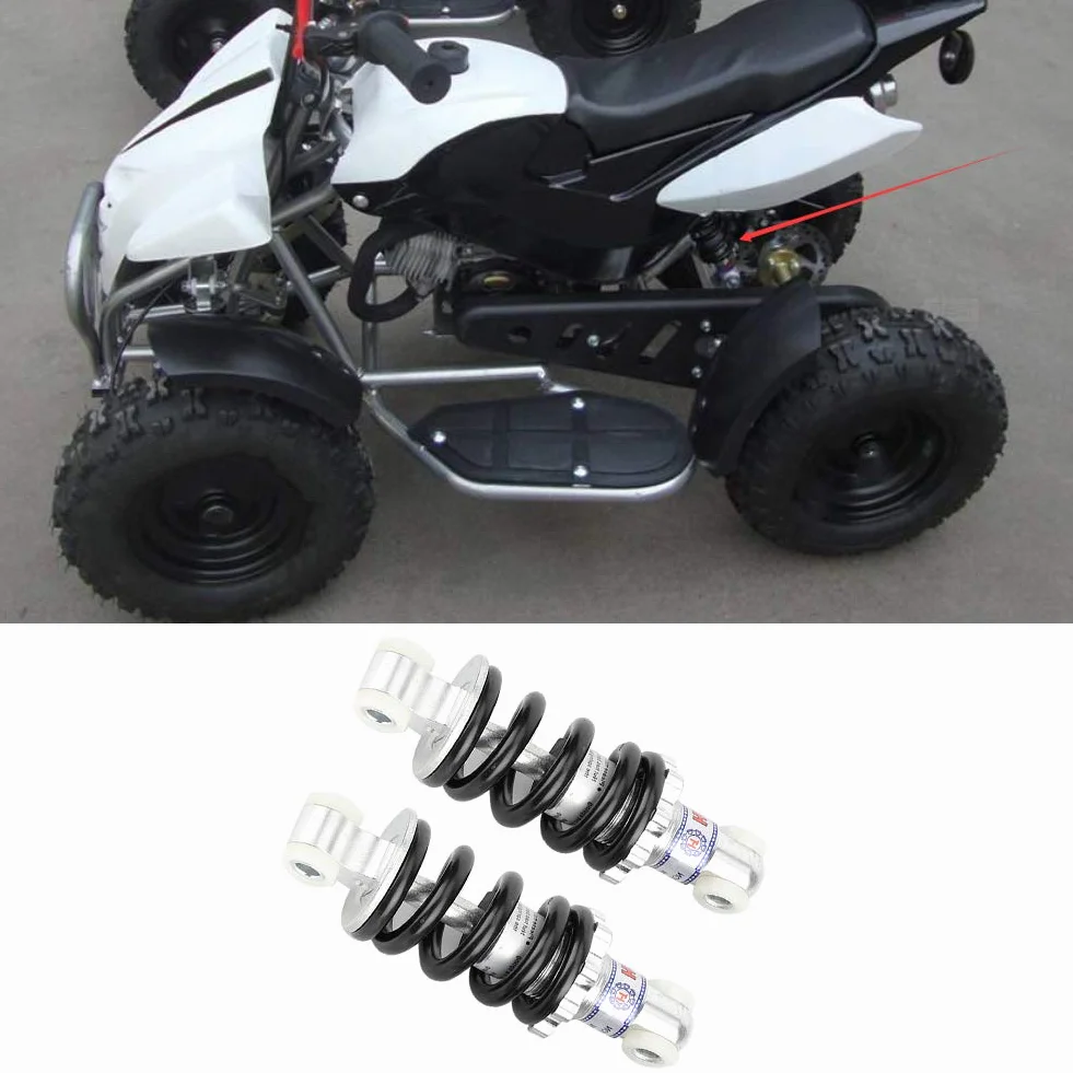 Yctze 2szt amortyzator motocyklowy, 125mm 750LBS metalowy amortyzator tylny pasuje do skutera ATV gokart 49cc