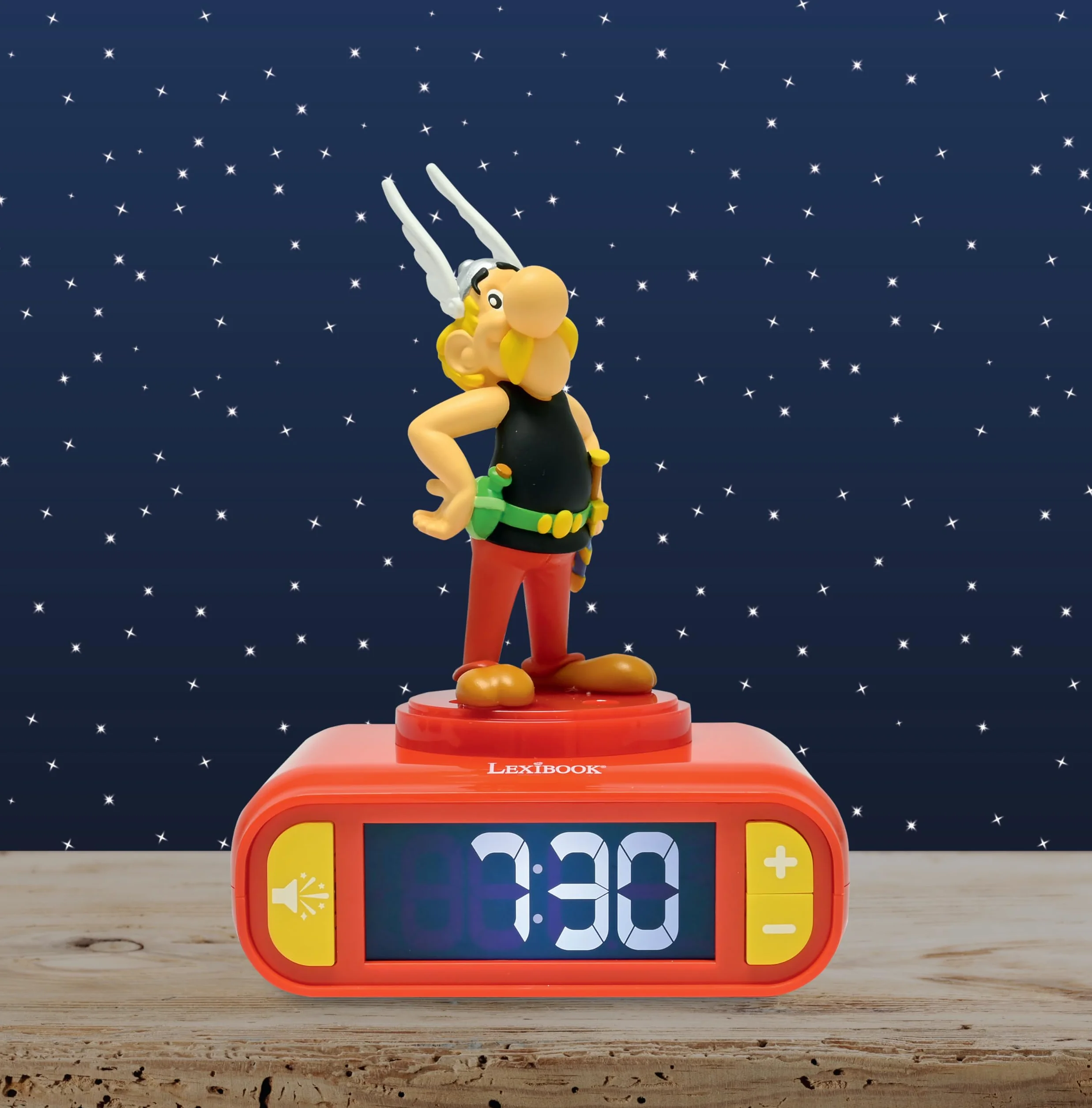 Lexibook, Asterix, Budzik Nocny Asterix, Dźwięki i Melodie, Podświetlany Ekran LCD, Podświetlenie, Drzemka, RL800AX2