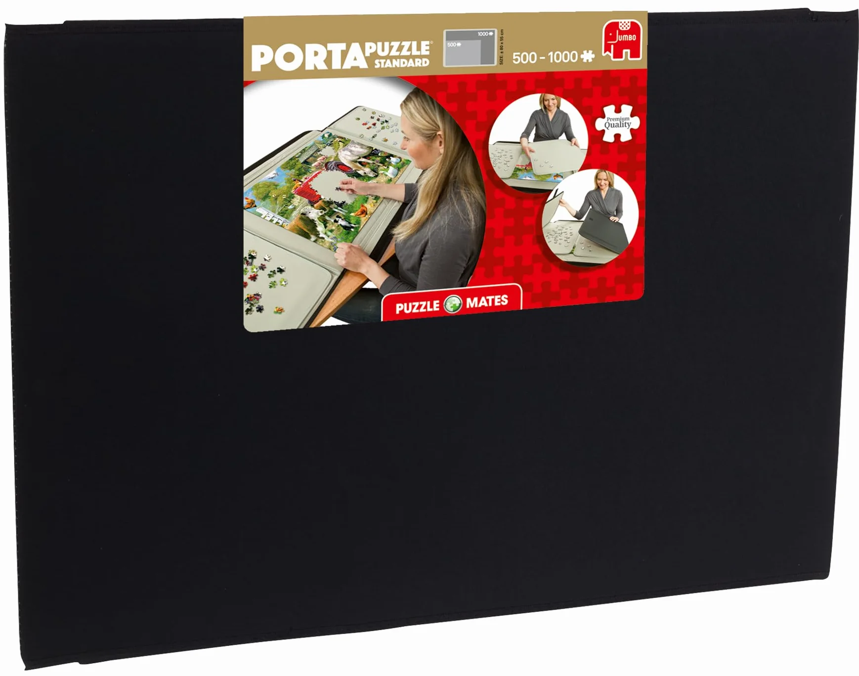 Jumbo Porta Standard Mata do Puzzli, Czarny, Do 1000 elementów