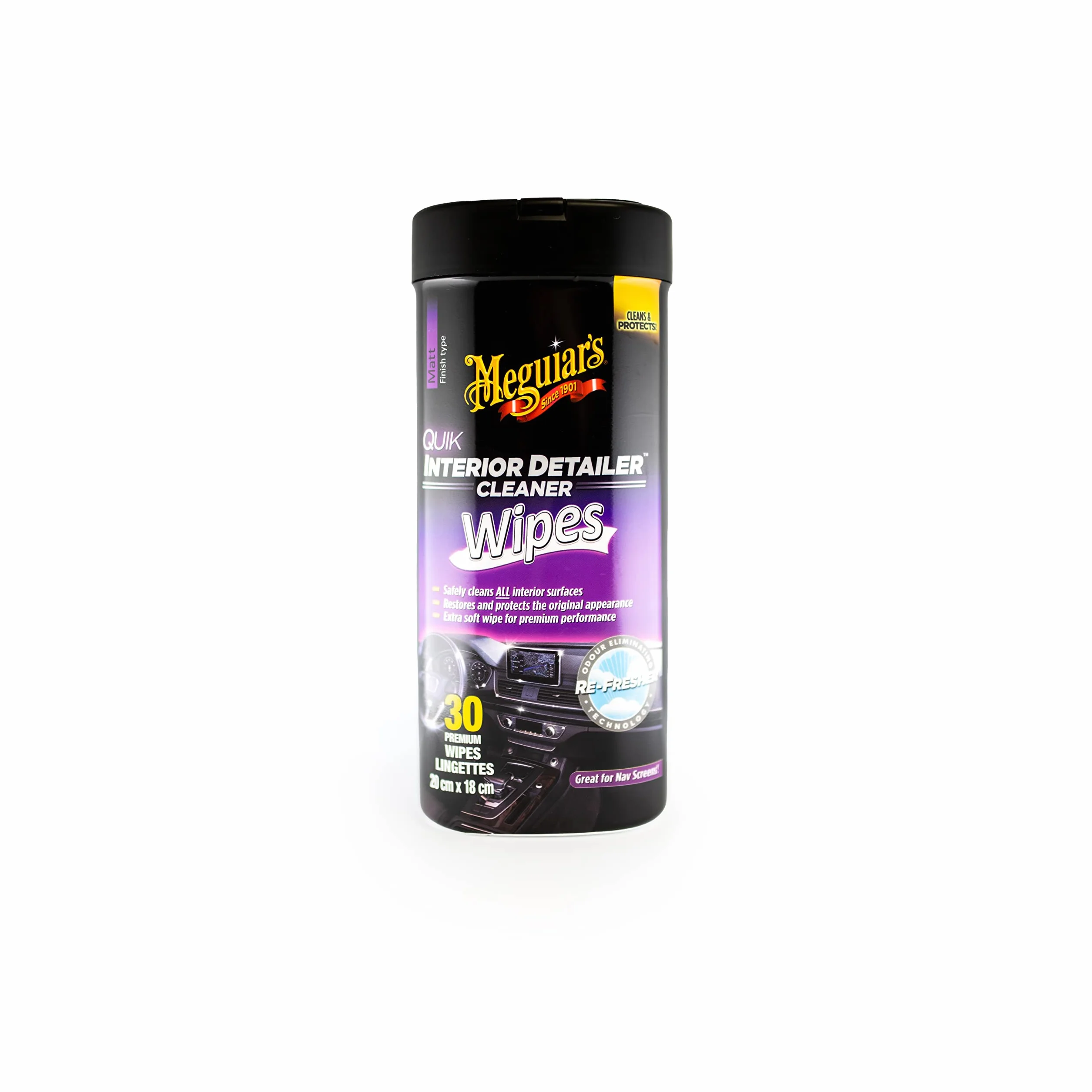 Meguiar's G13600EU Quik chusteczki do czyszczenia detali wewnętrznych 30 sztuk