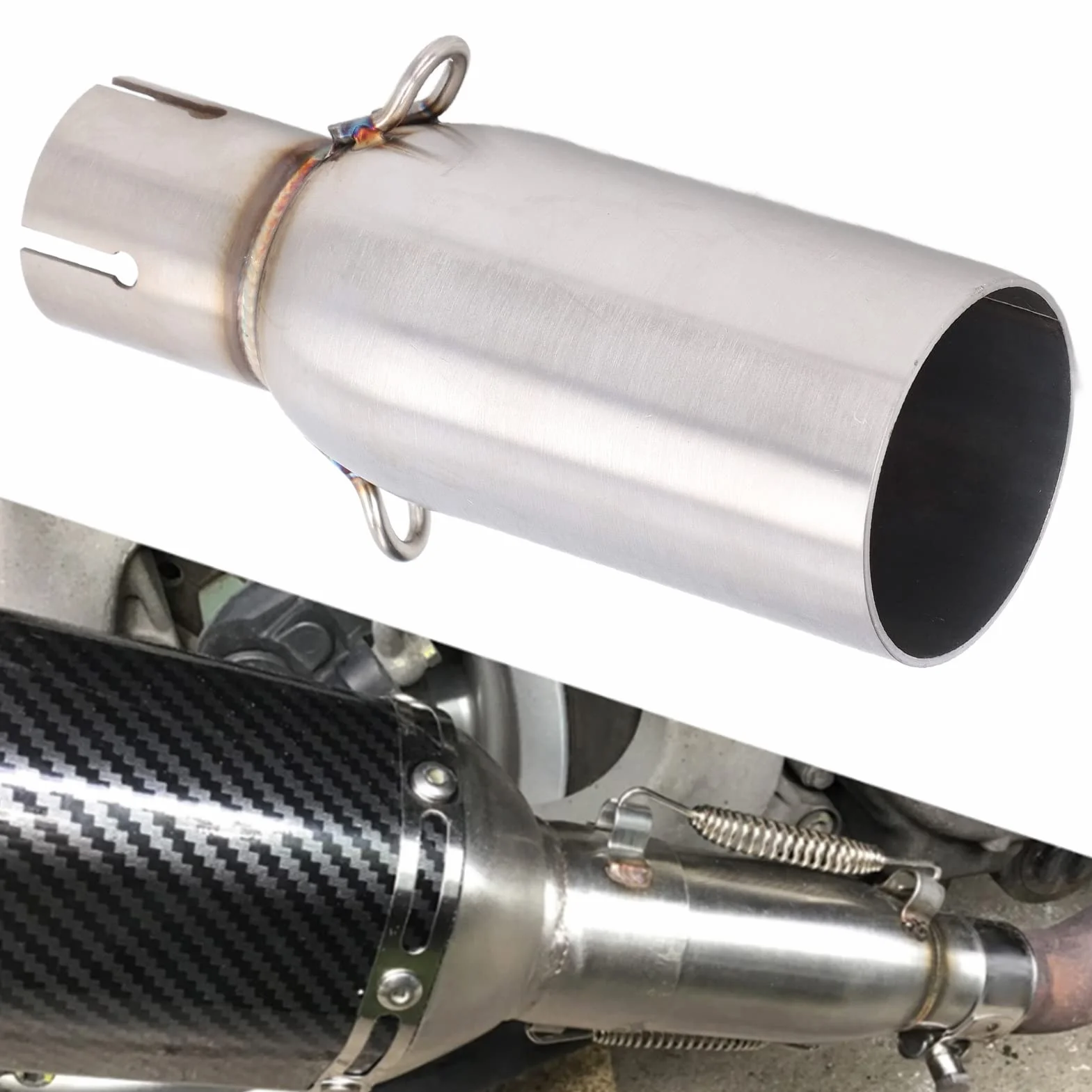Środkowa Rura Wydechowa, Rura Wydechowa z łączem środkowym Montaż Motocykla dla Piaggio BEVERLY 125 300 MP3 125 250 300 LT X10 125