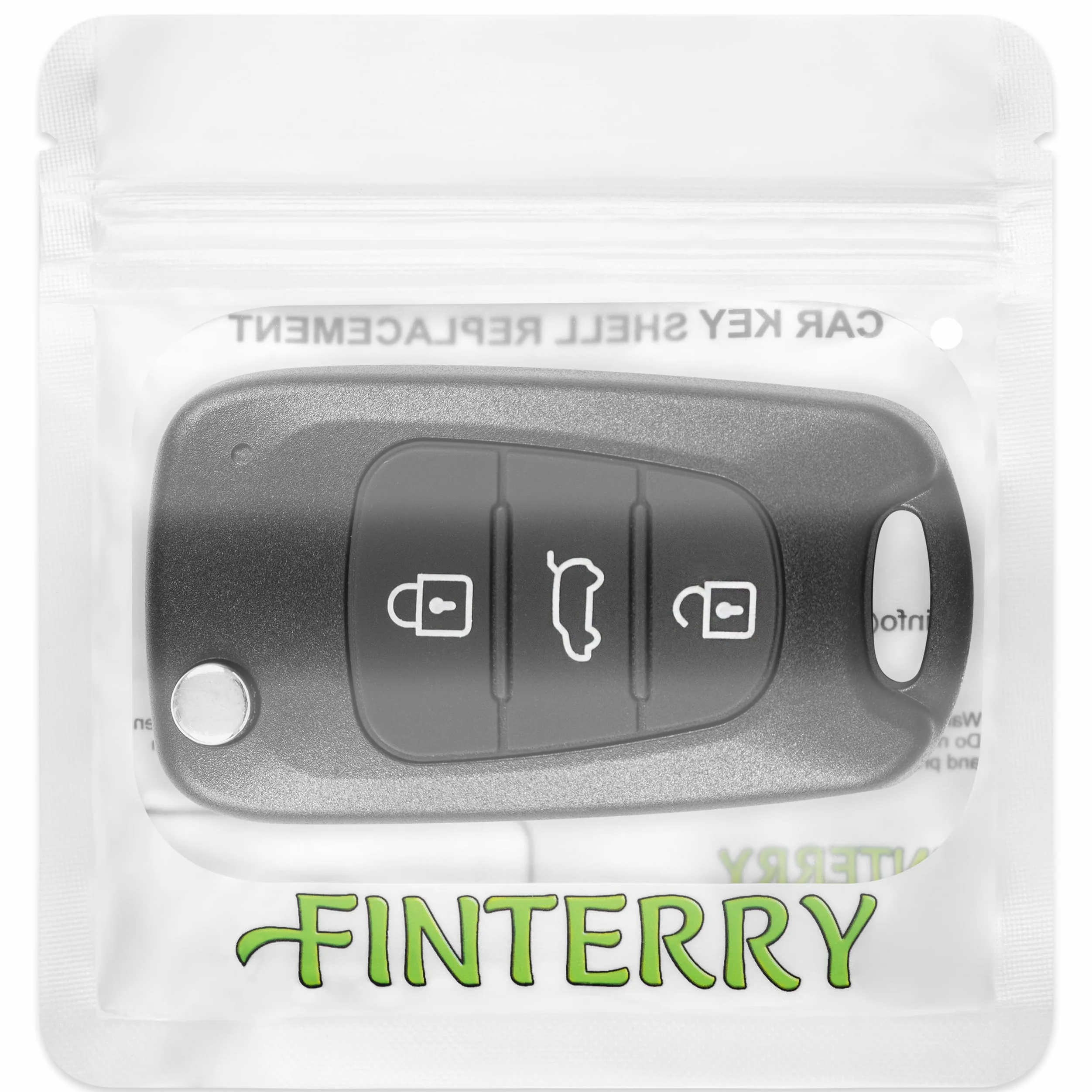 FINTERRY Obudowa Kluczyka Samochodowego – Pasuje do Hyundai i10 i20 i30 ix20 ix35 Elantra Veloster Tucson i Kia Rio Ceed ProCeed Carens Picanto Sorento Sportage Soul Venga – Etui na Kluczyk