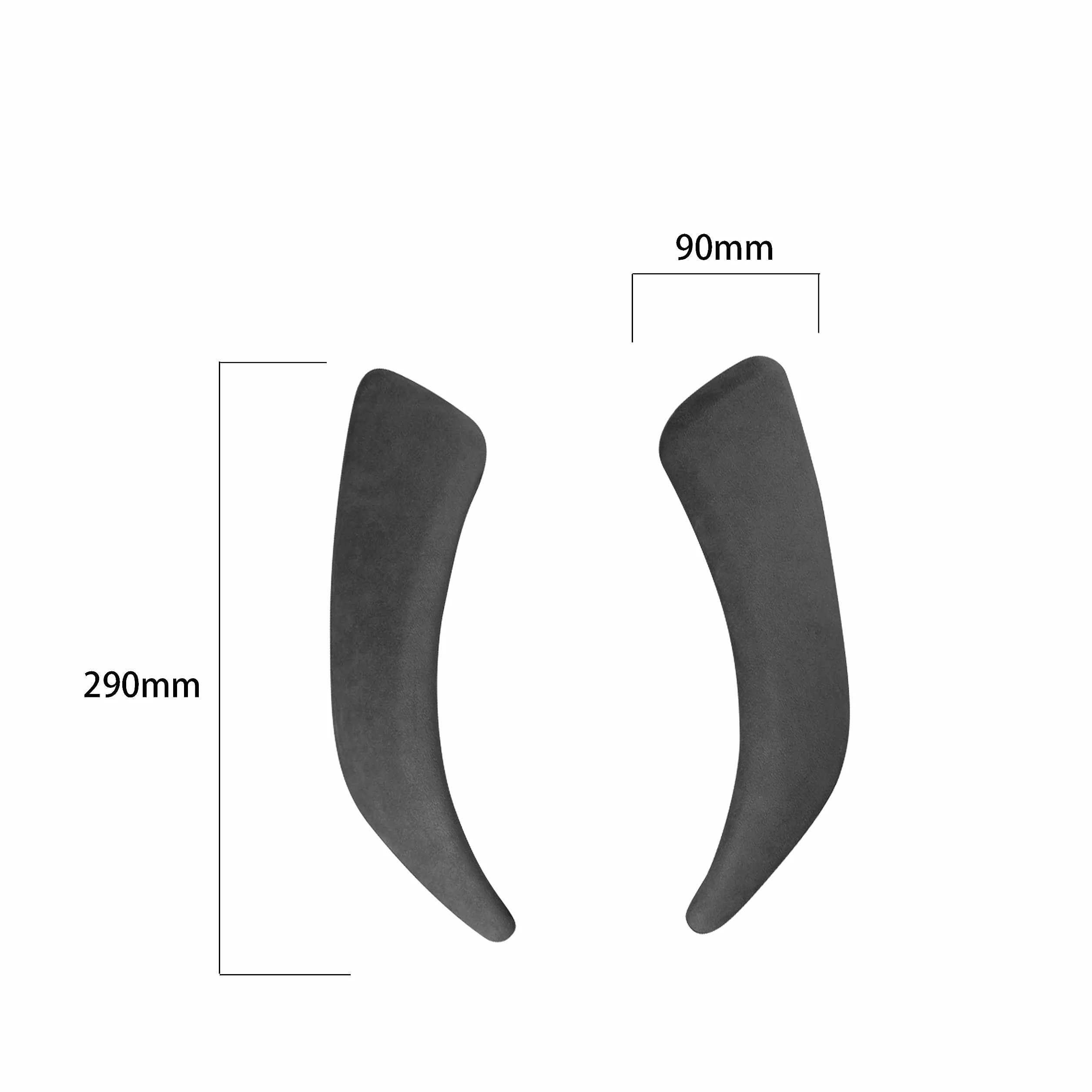 Toworldit Alcantara + ABS klamka na drzwi, podłokietnik, osłona panelu wykończenia, naklejka kompatybilna z BMW serii 1 F20 F21 F22 F23 2012-2019 (czarno-szary)