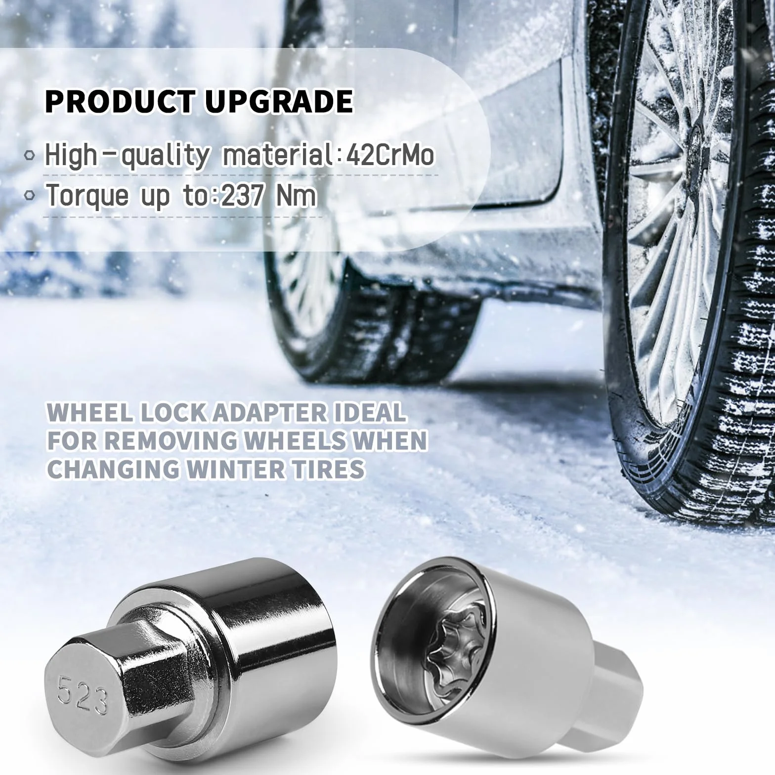 LALAGO Adapter zamka obręczy 523 do VW, stal 42CrMo