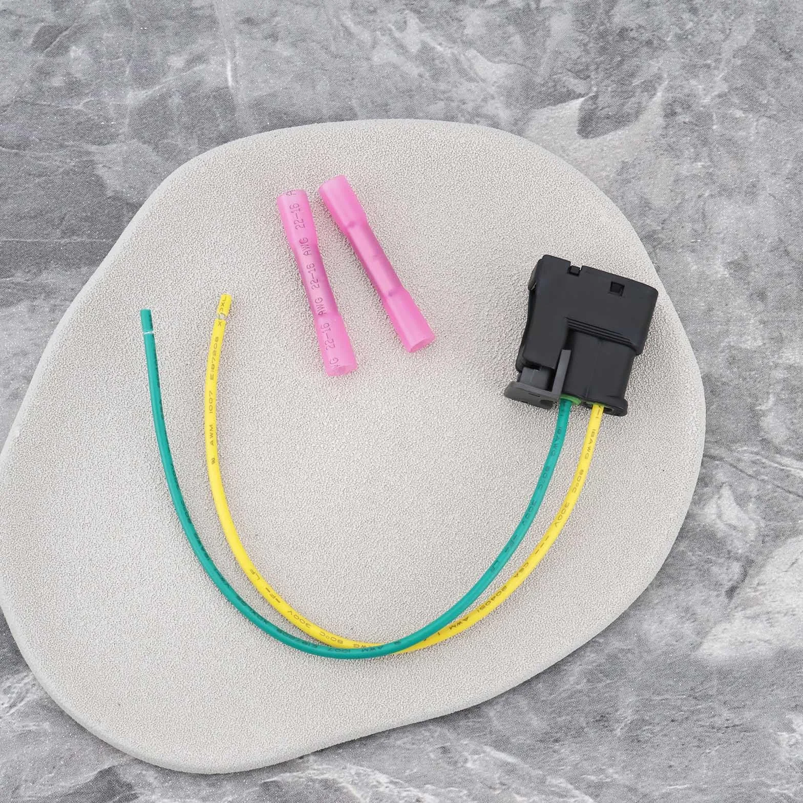 2-pinowe złącze cewki zapłonowej kompatybilne z Renault Avantime DE0, kompatybilne z Clio II BB0, długość żyłki 15 cm, 26,4 x 24,1 mm, z 4 zaciskami dwubiegunowymi złączem cewki