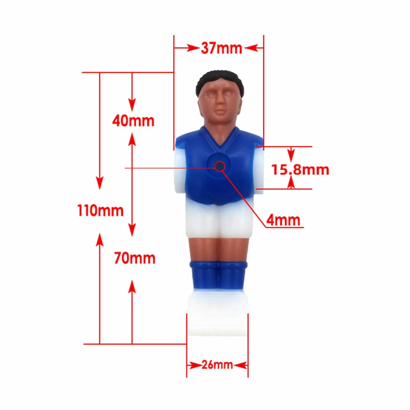 2 zestaw 10 x piłkarzyki męskie piłkarzyki piłkarskie piłkarze piłkarze figurki, 37 x 110 mm