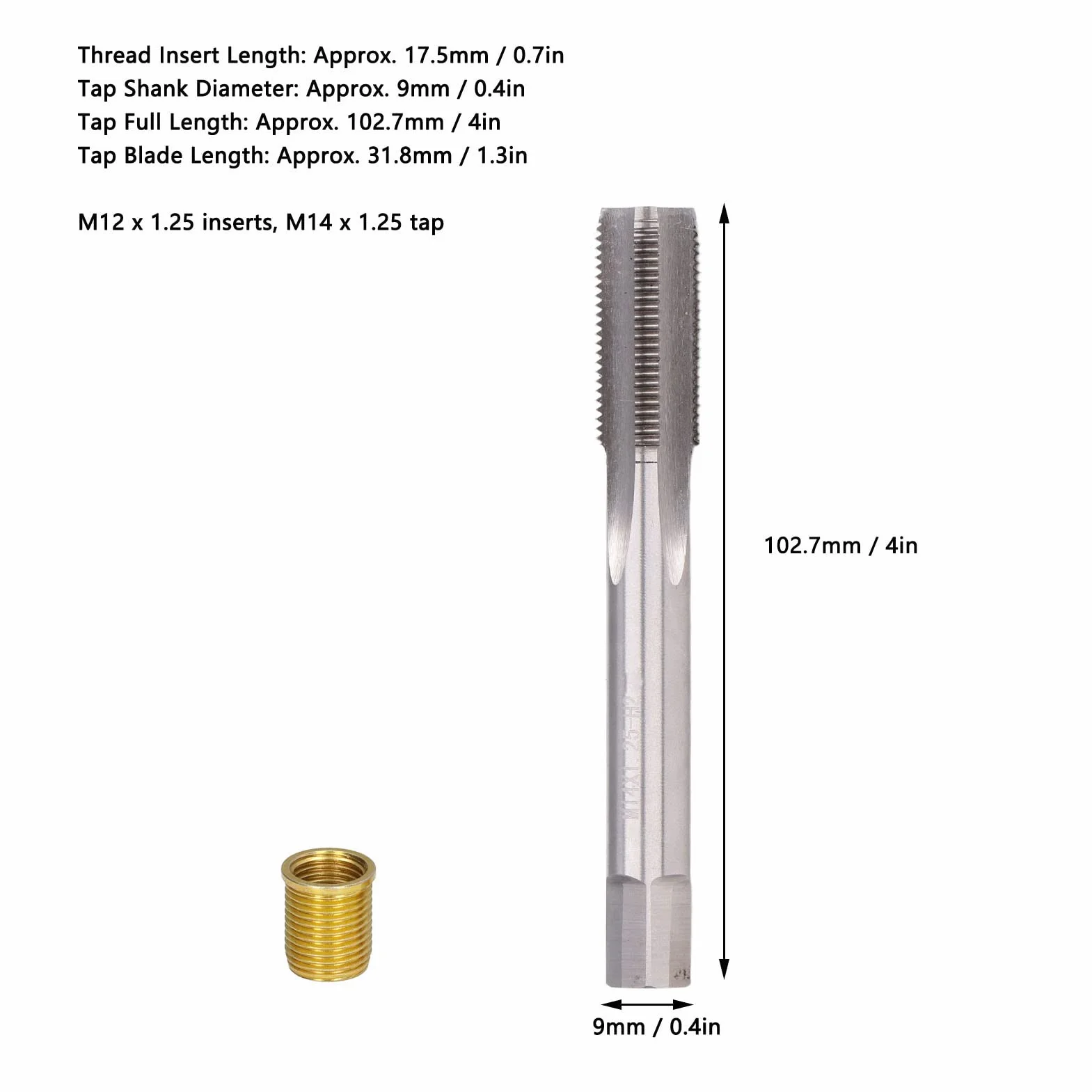 Zestaw Naprawczy do Świec Zapłonowych M14x1,25 M12x1,25 Metalowy Rozwiertak do Gwintów