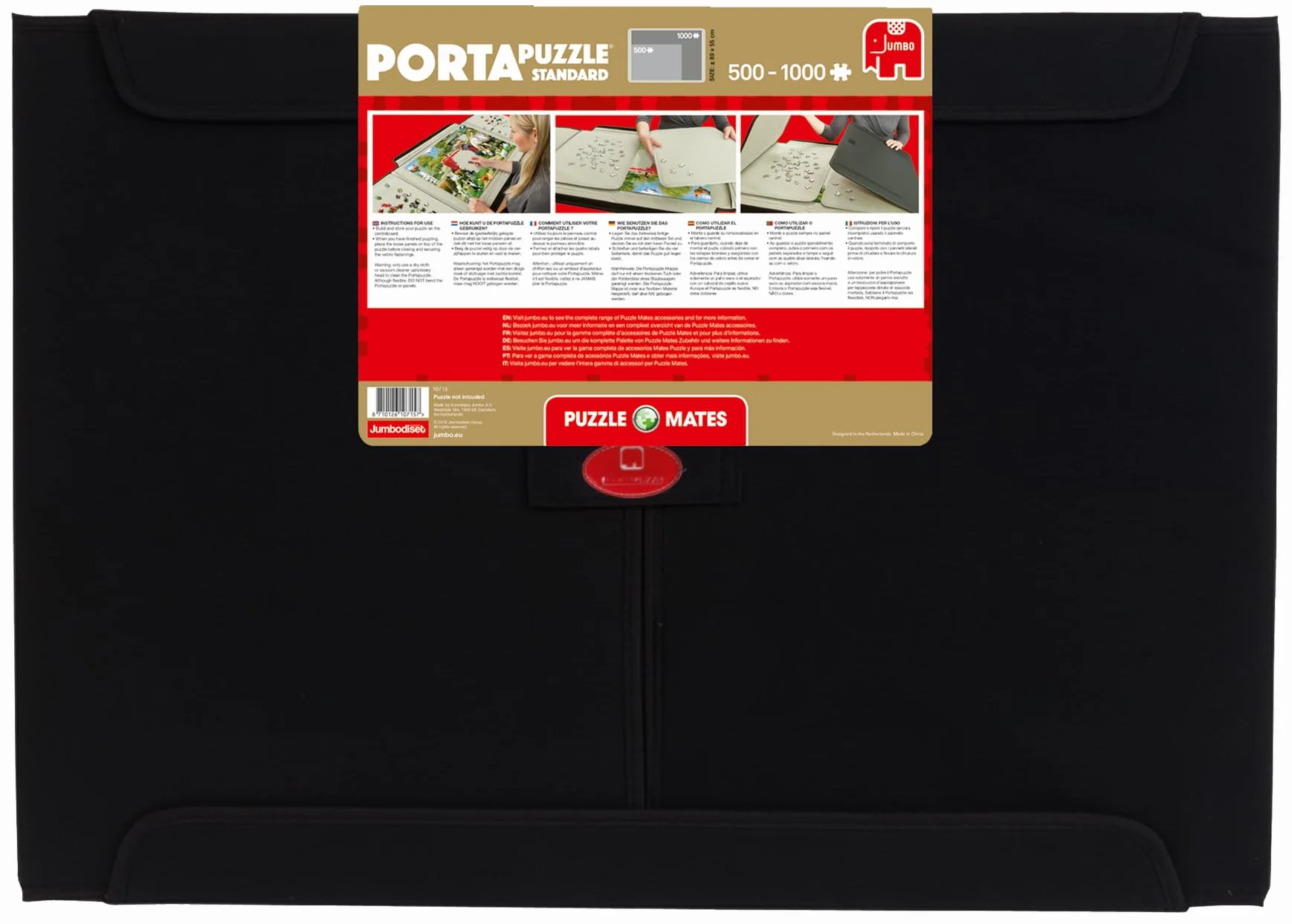 Jumbo Porta Standard Mata do Puzzli, Czarny, Do 1000 elementów