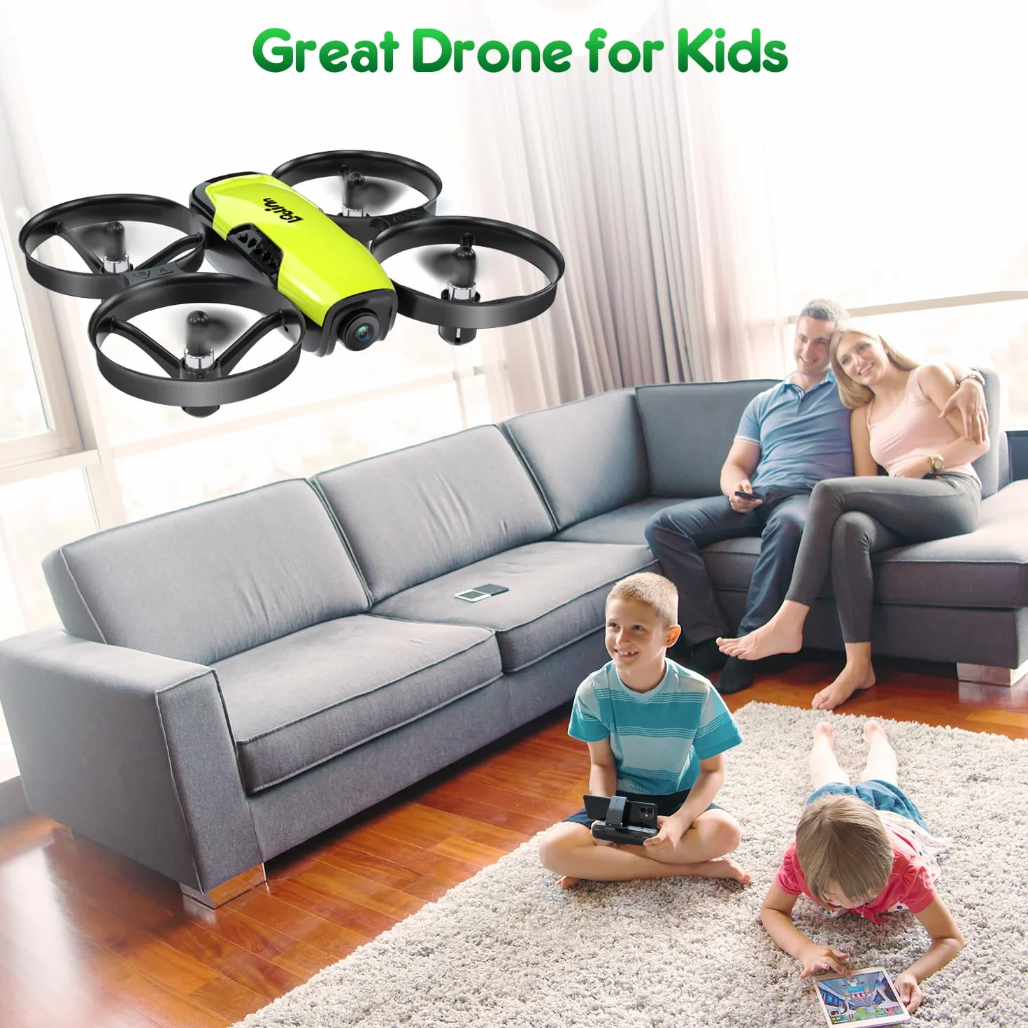 Loolinn | Dron z kamerą jako prezent dla dzieci – mini dron zdalnie sterowany, czas lotu 21 minut (trzy baterie w zestawie)