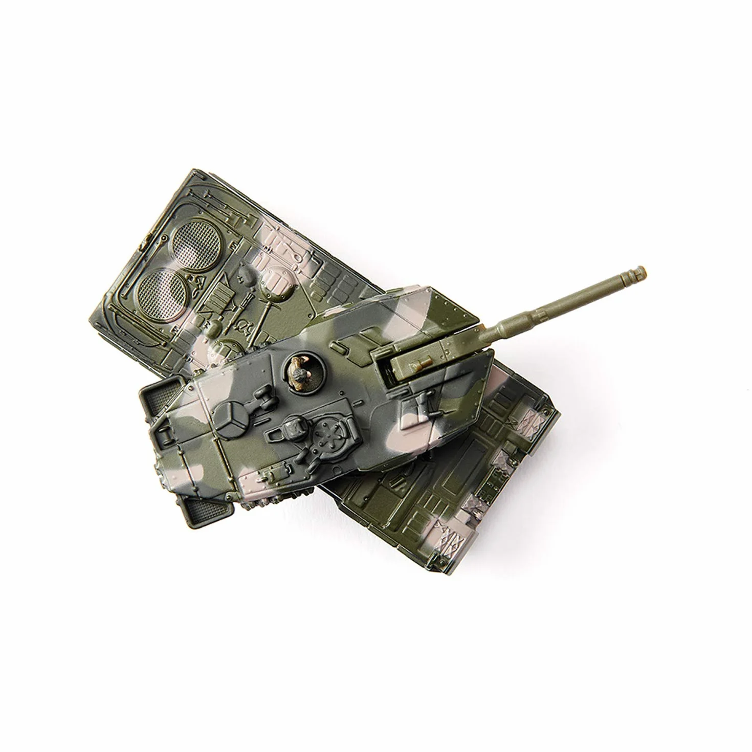 Siku 1872, Ciężarówka z czołgiem, Metal,Tworzywo sztuczne, 1:87, Odczepiana przyczepa, Zestaw naklejek, Zielony