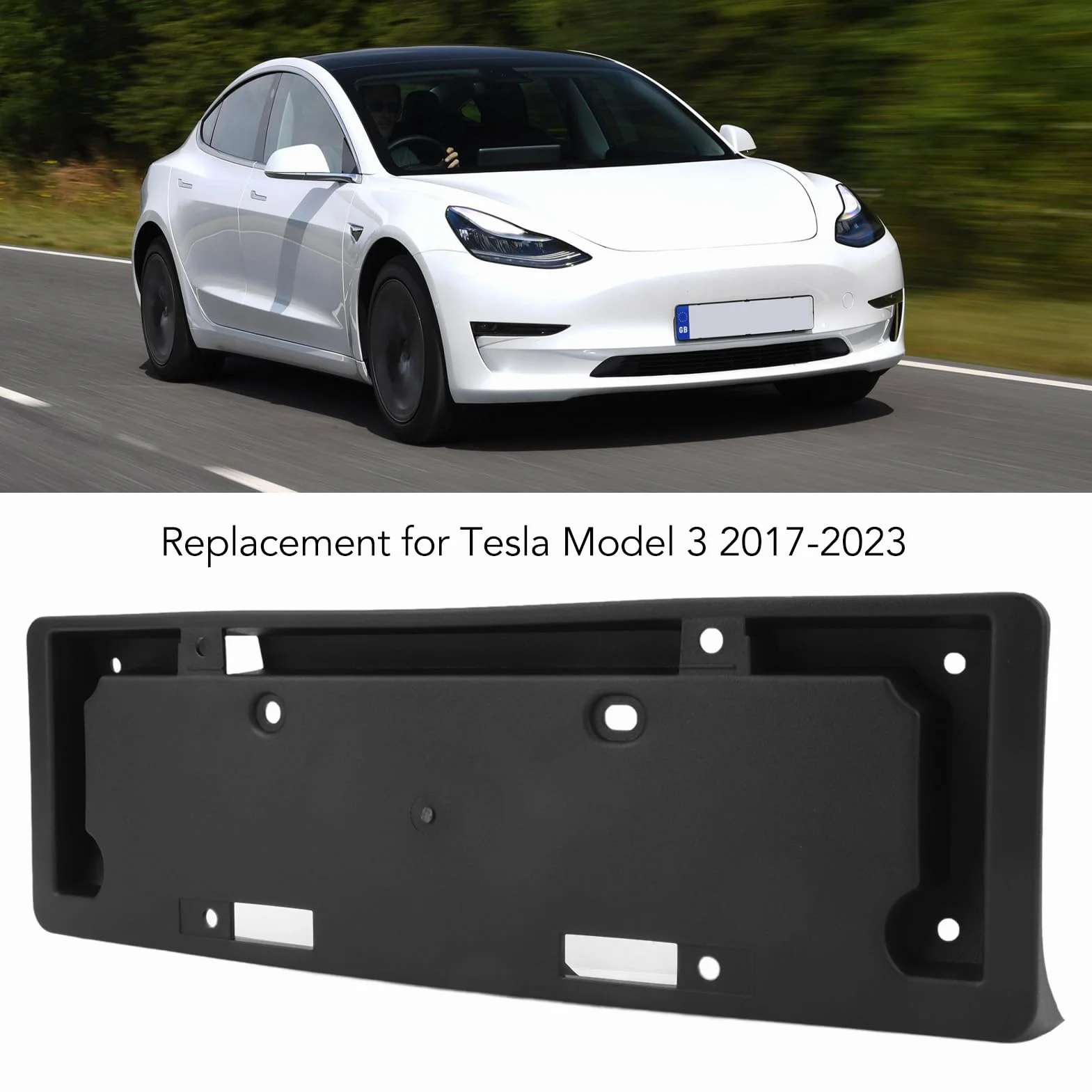 Przednia Tablica Rejestracyjna Tesla 3 2017-2023 1096834-00-B Uchwyt Montażowy
