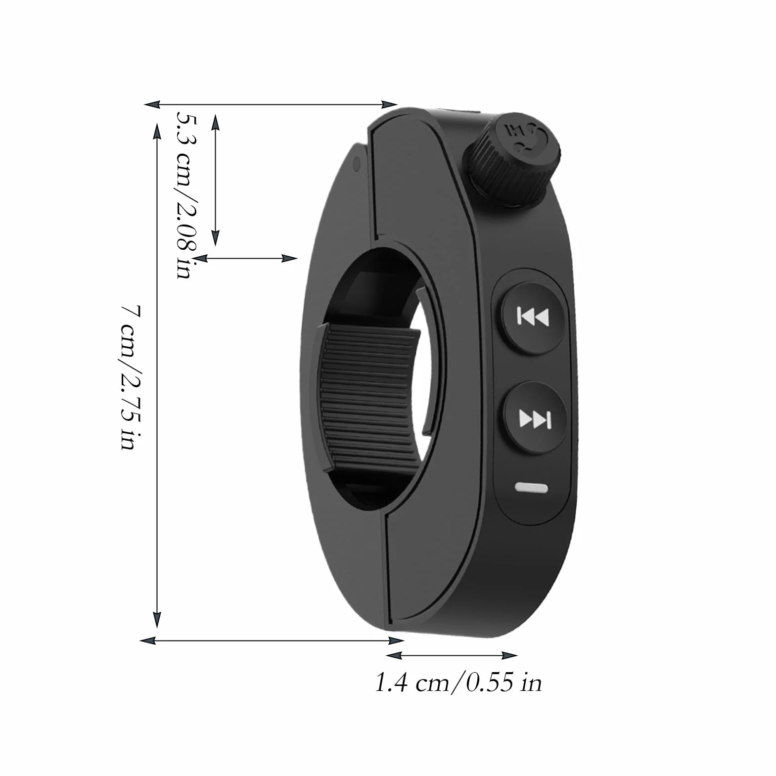 Steering Wheel Remote Control, Wireless Motorcycle Button Controller 2.75x0.55x2.08inch, Stable Handlebar for Safe Convenient, Outdoor Riding, Adventures