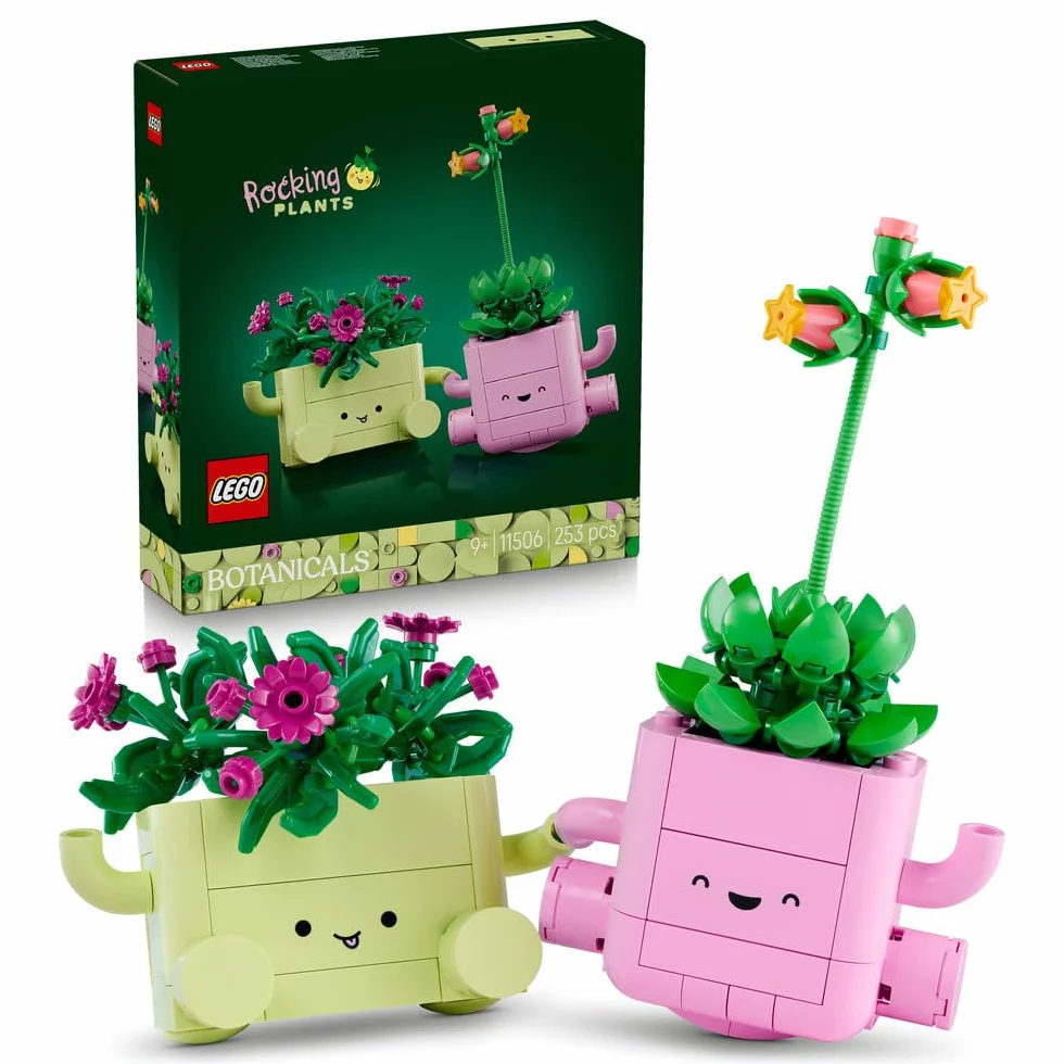 LEGO Botanicals Bujające się roślinki, zestaw konstrukcyjny dla dzieci, roślinna dekoracja, kwiatowa ozdoba na biurko lub półkę, pomysł na prezent dla dziewczynki i chłopca w wieku od 9 lat 11506