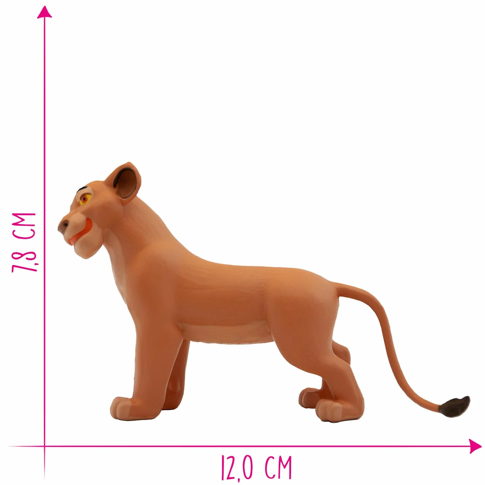 Bullyland - Figurka Królowa Lwa Sarabi z Disneya Król Lew, ok. 8 cm wysokości, wierna w szczegóły, zabawka i prezent dla dzieci od 3 lat, 12258
