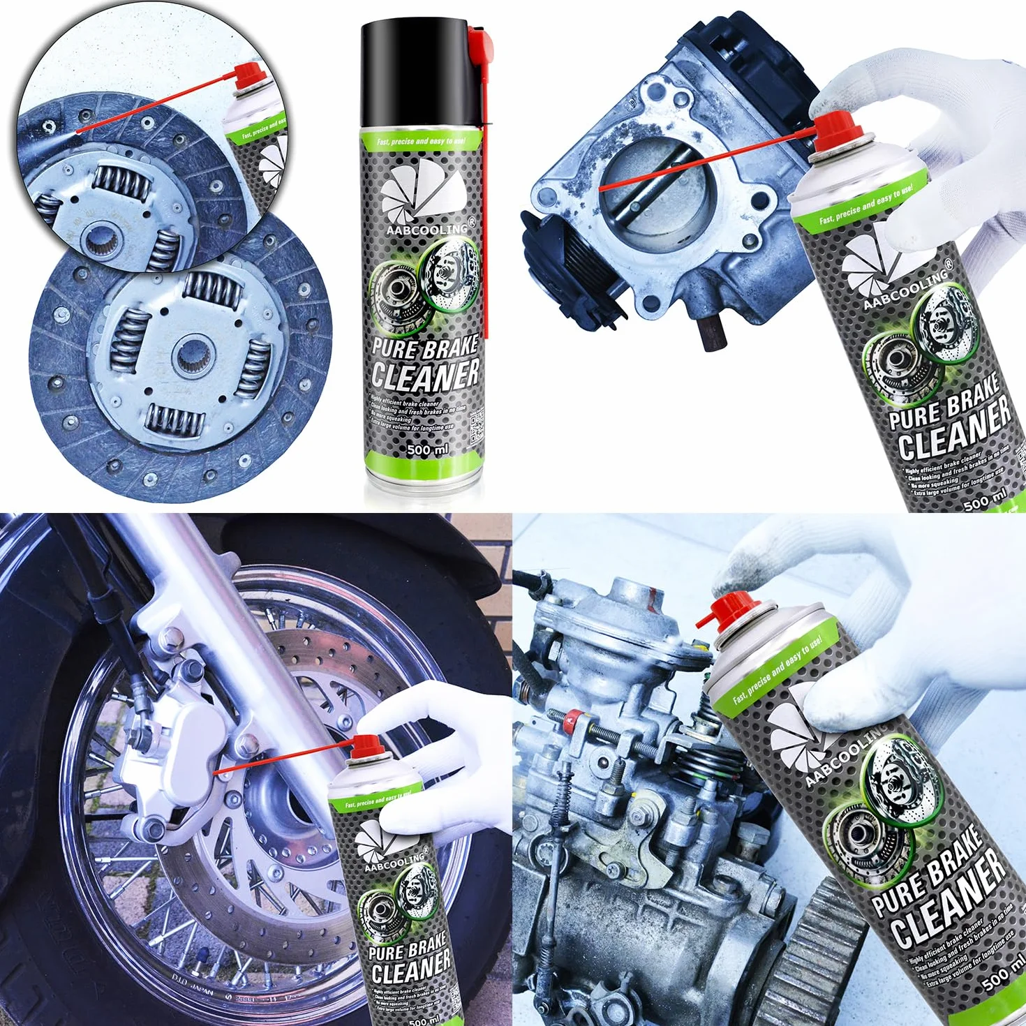 AABCOOLING Pure Brake Cleaner 500ml Środek do czyszczenia hamulców Odtłuszczacz