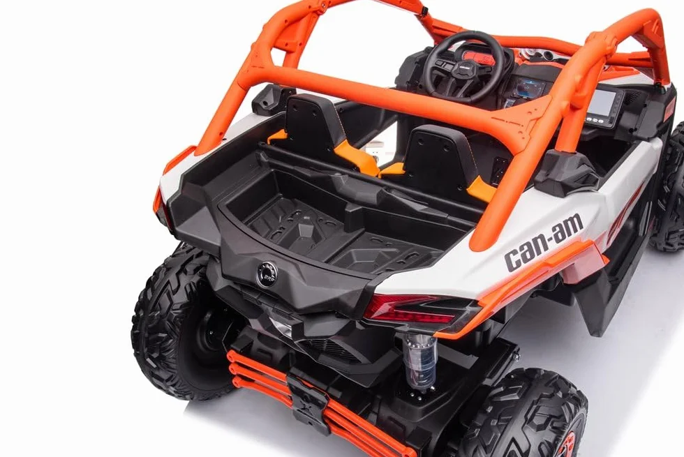 Samochód Buggy 24V Can-Am MARVERICK UTV, 4 x 200 W, pomarańczowy, 2-osobowy dla dzieci w wieku 1-8 lat, RC rodzicielski