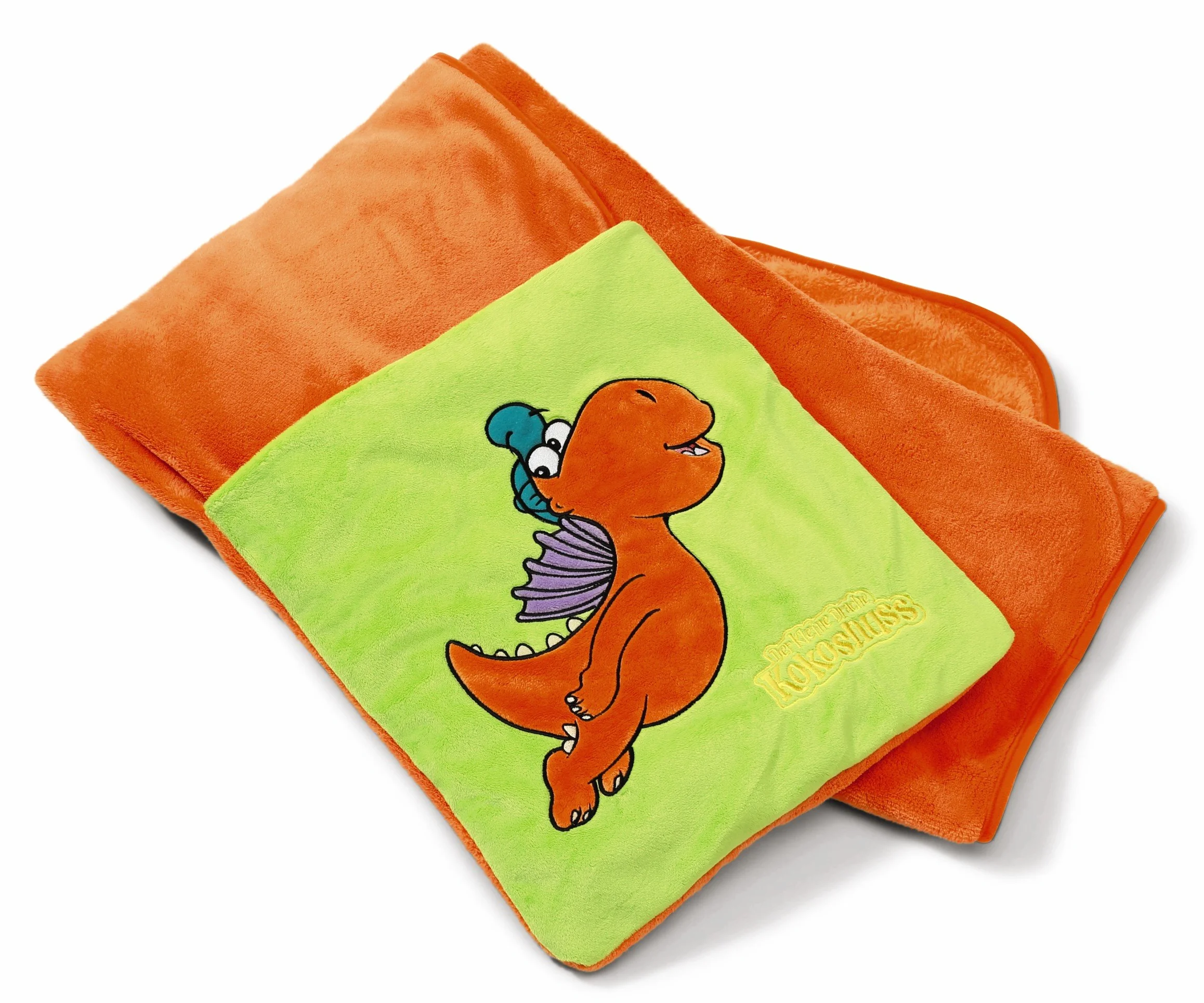 Nici 38384 - pluszowy koc smok orzech kokosowy 144 x 120 cm