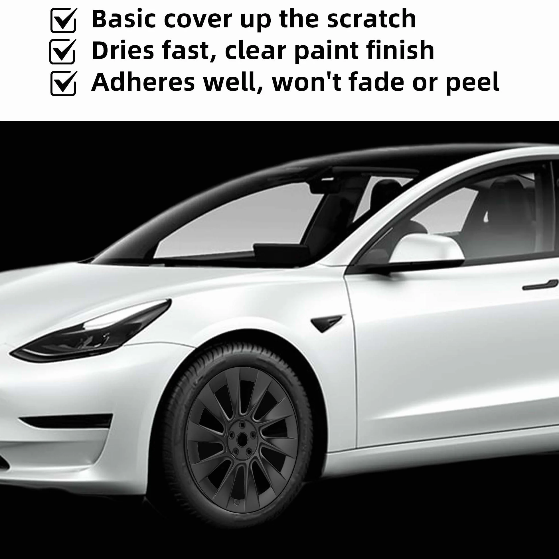 Lakier do Tesla Model 3 2024+ Tylne/LR Photon Wheel 45.7 cm, naprawa zadrapań, farba krawężnik, wysypka