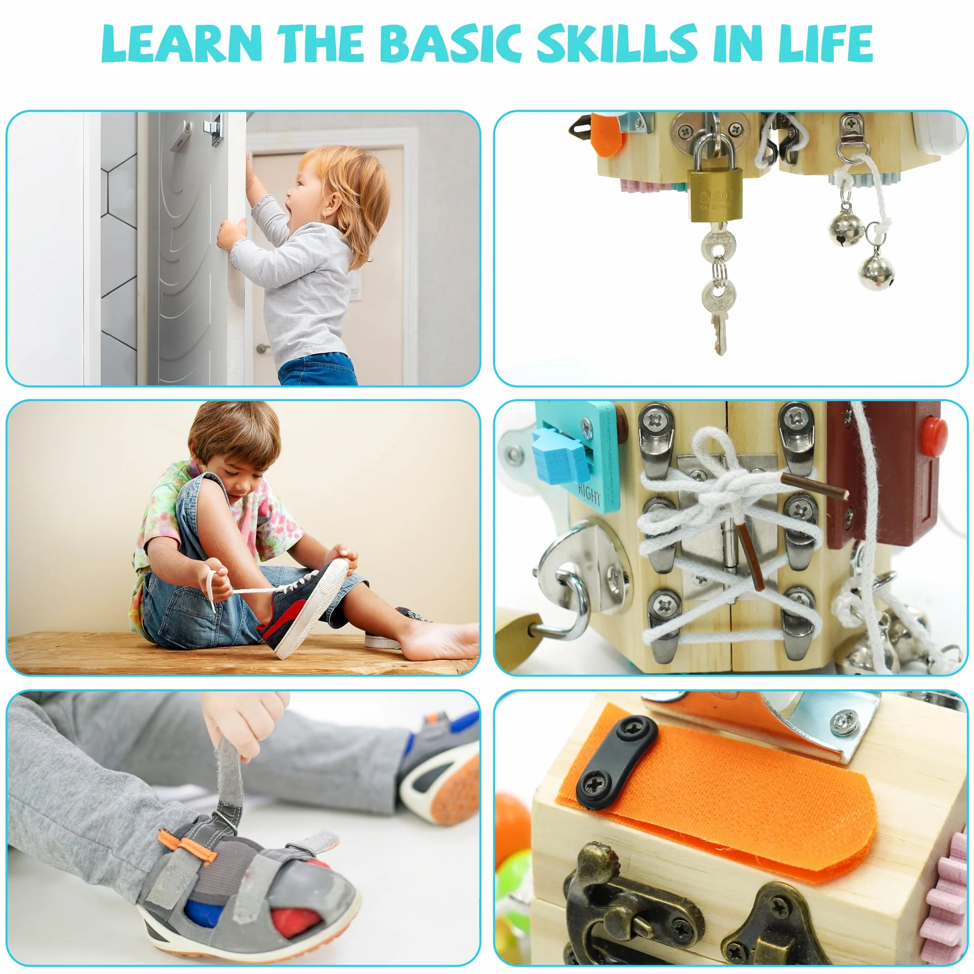 Busy Board Baby Busy Activity Cube|15 w 1 Fidget Cube Kostka Stresowa Przenośna Zabawka Antystresowa, Zabawka Kostka Aktywności, Kostka Motoryczna Montessori Zabawka Edukacyjna dla Małych Dzieci od 3