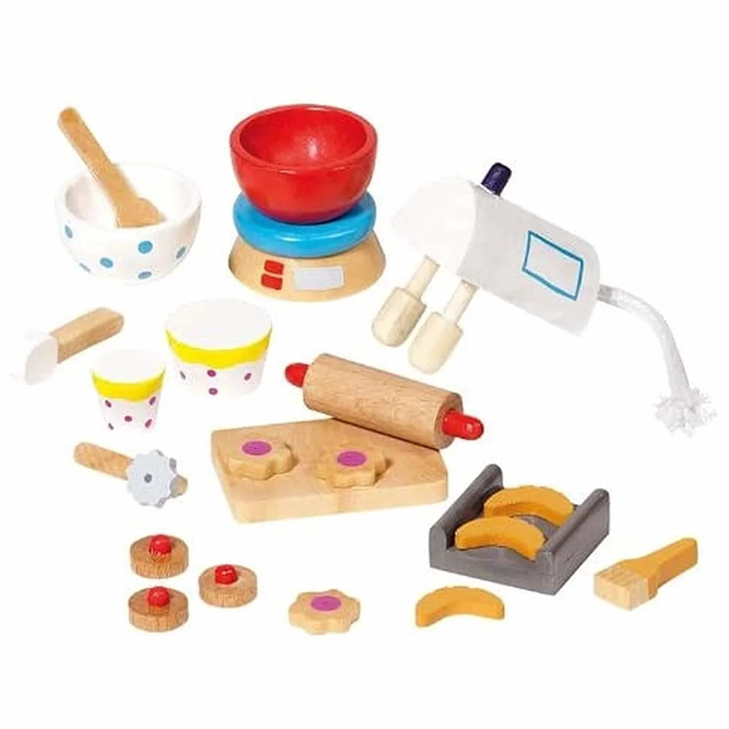 Accessoires Backen: Rührer L= 4 cm, Holz, 22 Teile, per Set