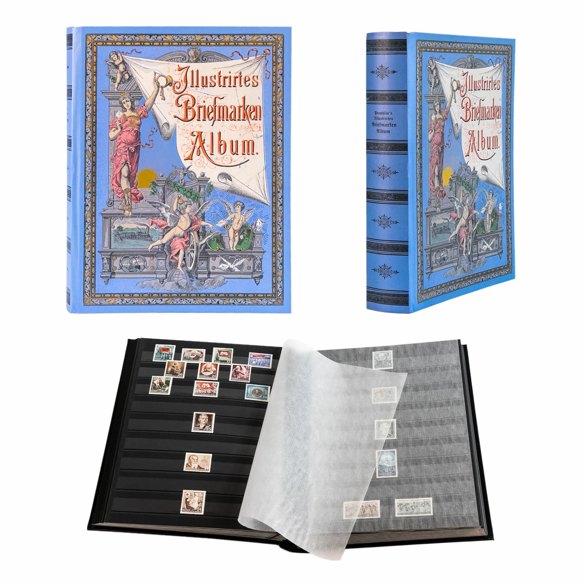 Prophila Collection Album kolekcjonerski z 60 czarnymi arkuszami uzupełniającymi Heritage Design II