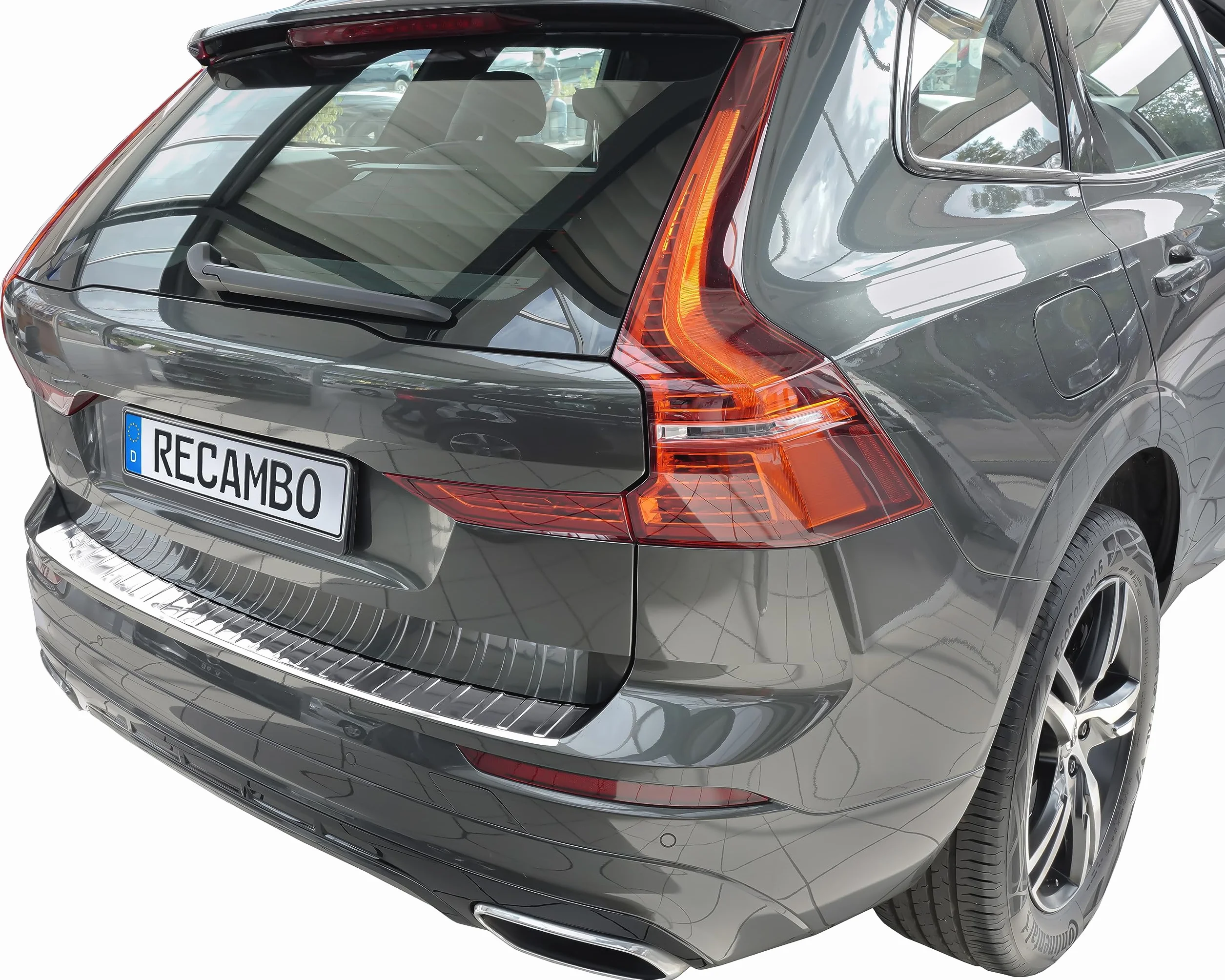Os?ona progu baga?nika, stal nierdzewna, chrom, kompatybilna z Volvo XC60 II, rok produkcji od 2017, jako?? premium RECAMBO