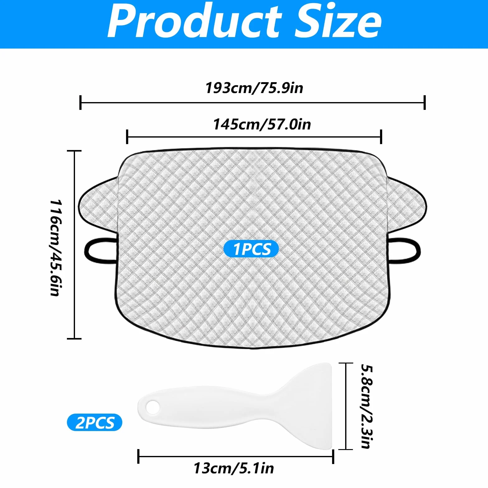 Osłona przedniej szyby samochodowej 142 x 96 cm ochrona przed zamarzaniem SUV
