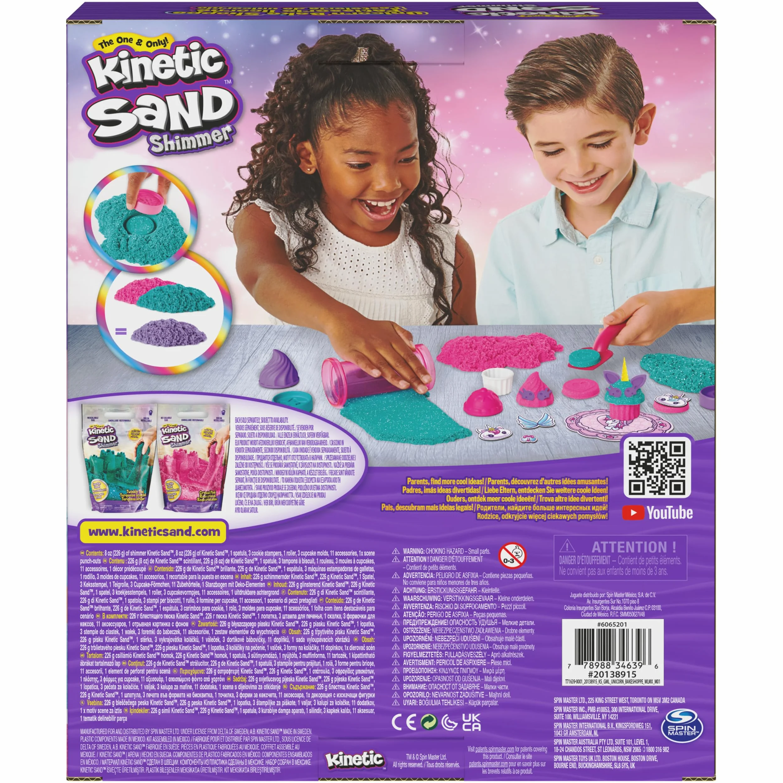 Kinetic Sand Zestaw do pieczenia jednorożca – z akcesoriami 454 g do kreatywnego odgrywania ról, od 3 lat