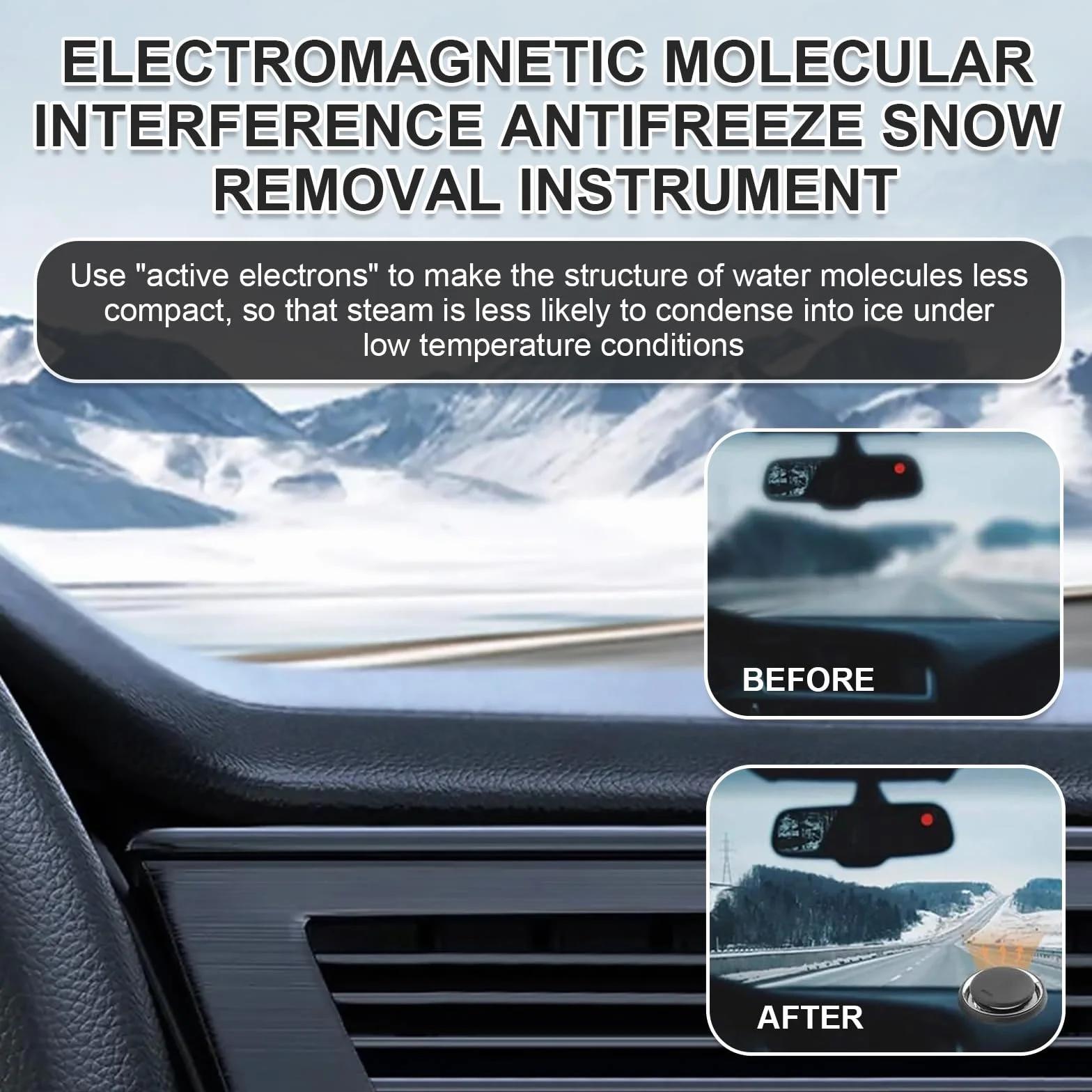 Celiodd Elektromagnetyczny odmrażacz samochodowy, przenośny, 2 sztuki