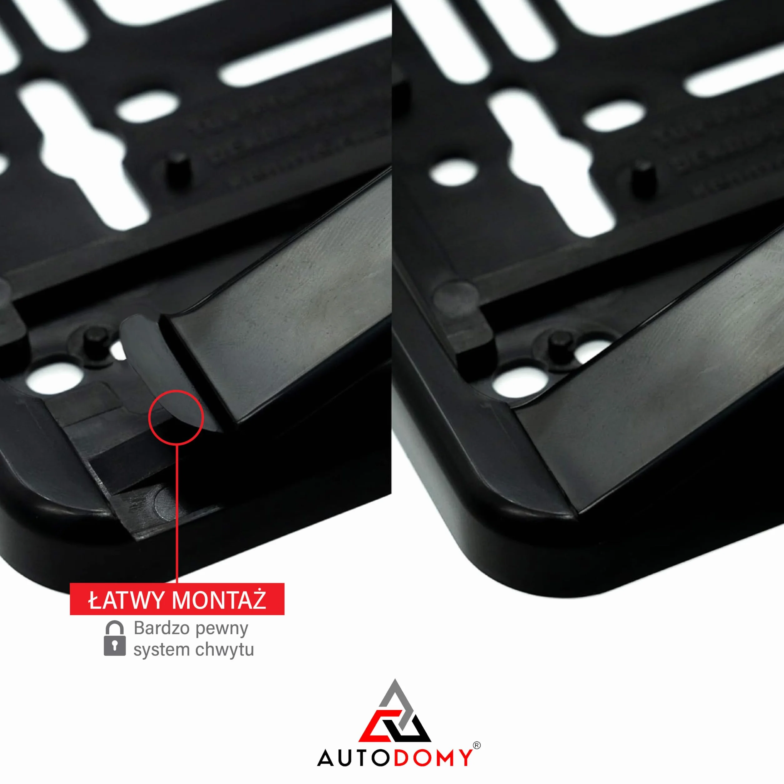 Autodomy Zestaw 2 Ramki na Tablicę Rejestracyjną 520x110 mm Homologowany Uchwyt