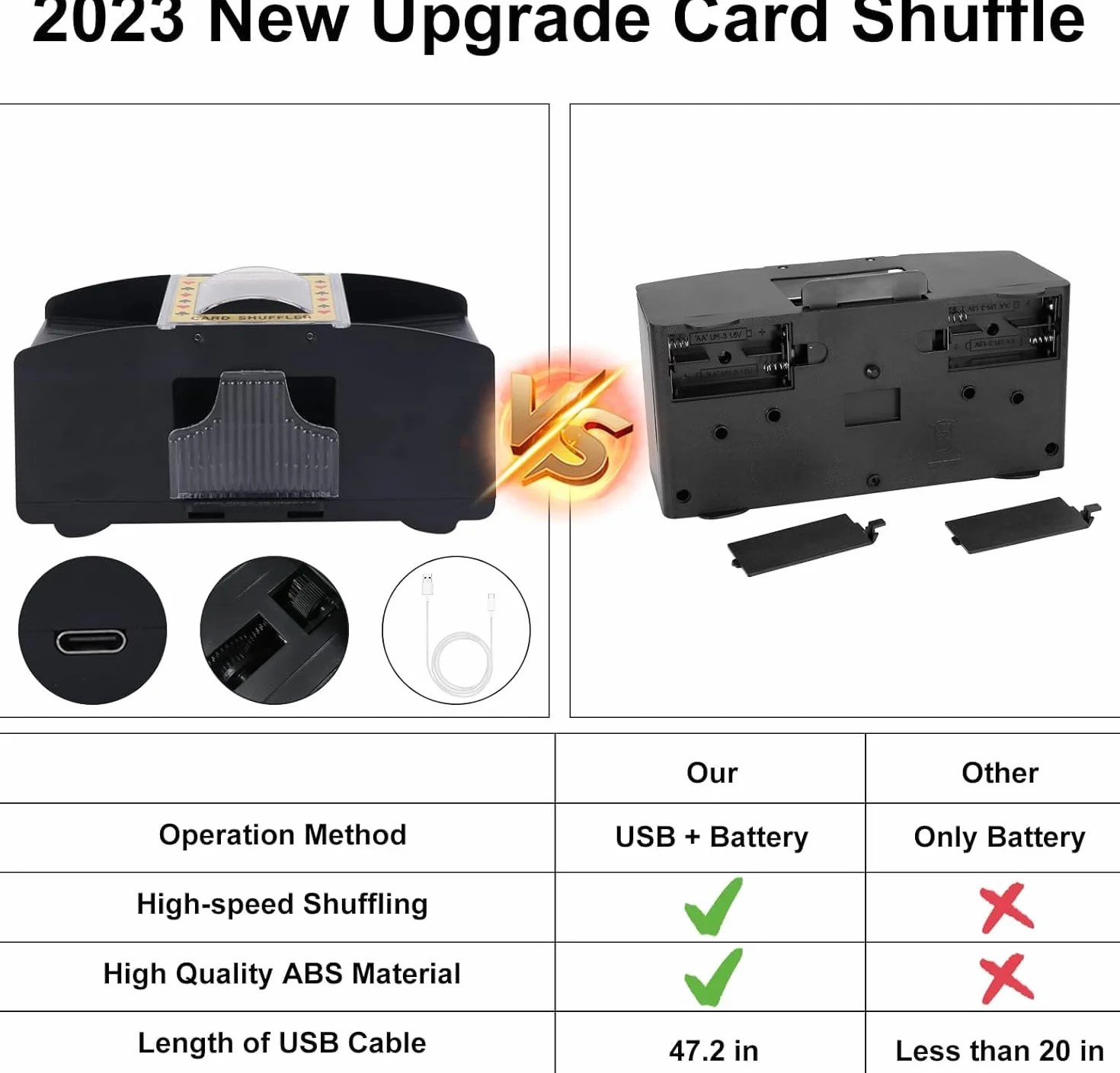 Ni-SHEN Automatyczny mikser kart USB z 4 grami, na rodzinne przyjęcie, poker/blackjack/UNO