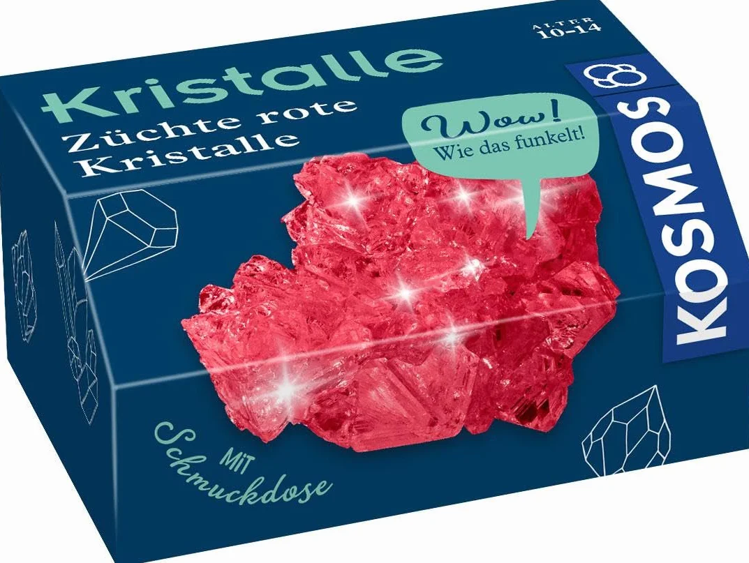 Rote Kristalle selbst züchten: Experimentierkasten