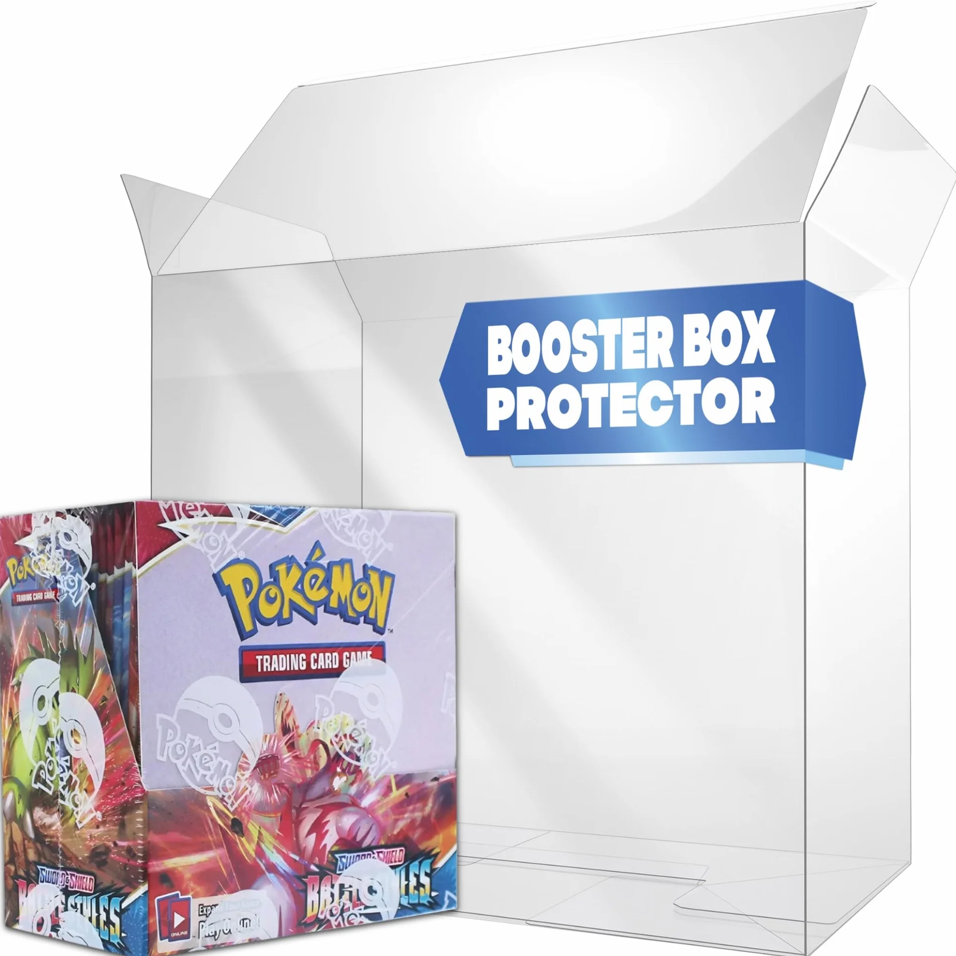 Zestaw 10 Złotych Protektorów do Pokémon Booster Box – Osłona na Pudełko Pokémon 0,5 mm Grubości – Ochrona UV dla Twoich Pudełek Pokémon