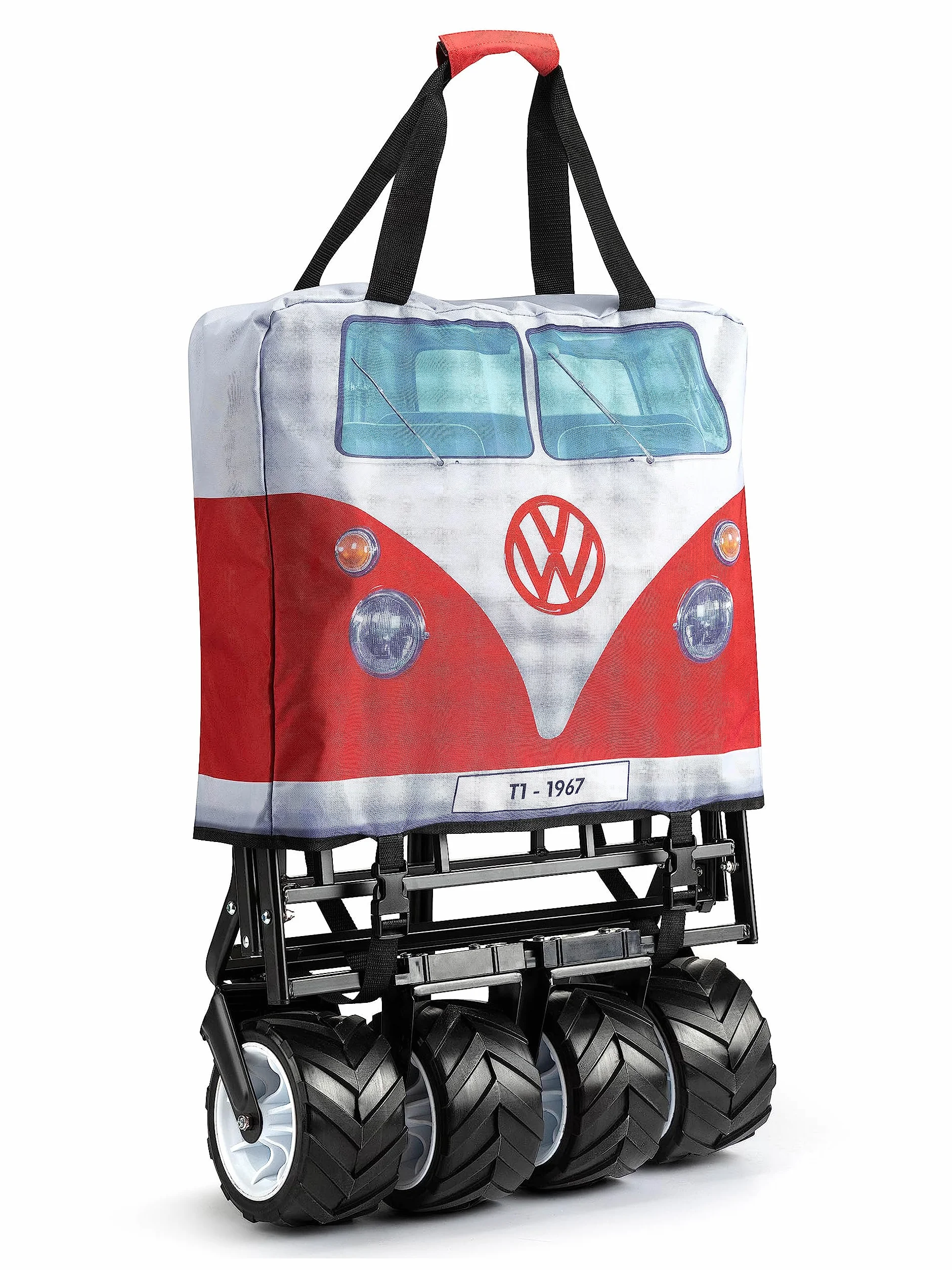 BRISA VW Collection - Volkswagen Bulli Bus T1 XXL składany wózek transportowy ręczny na drabinę All-Terrain (Samba Transporter Van)