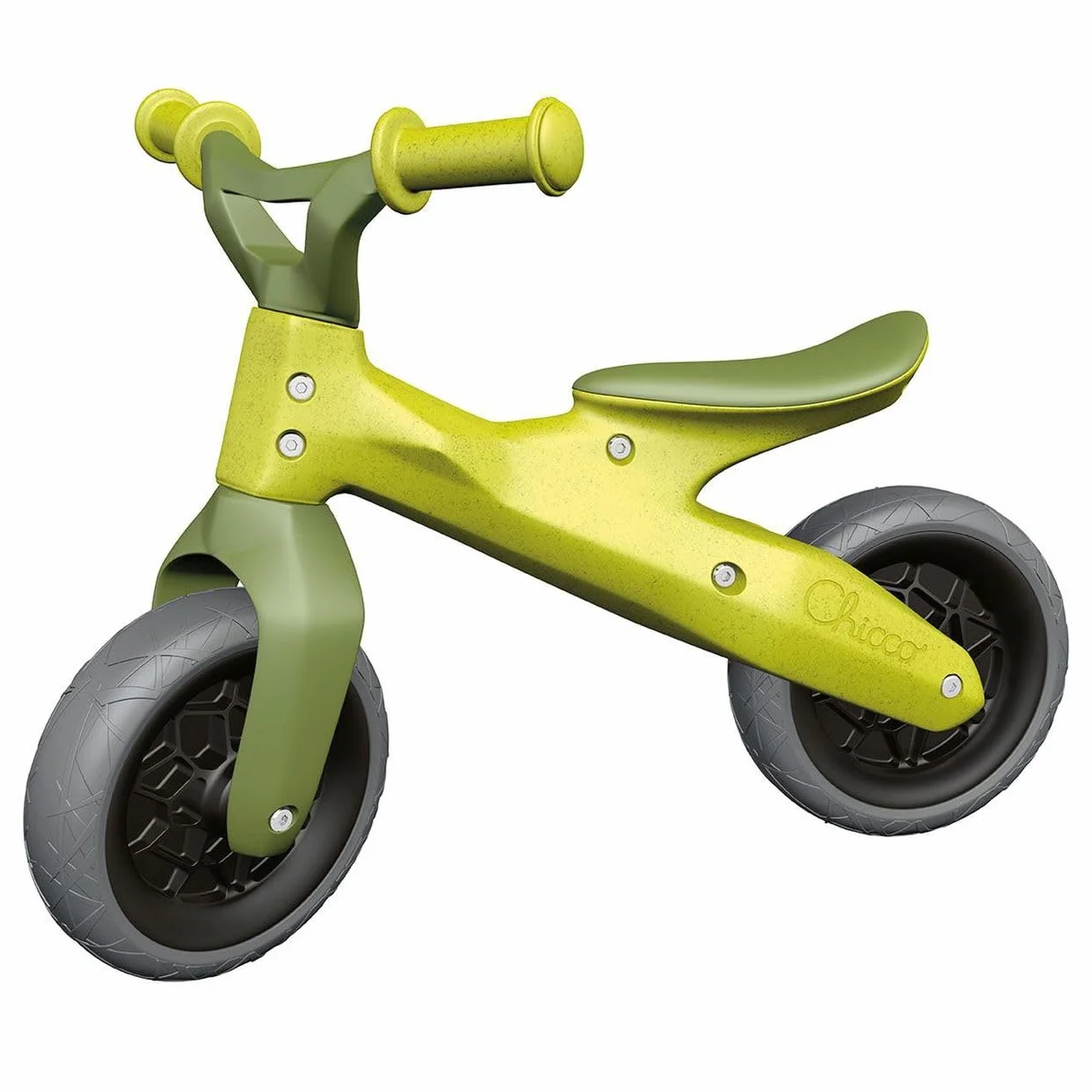 Chicco Balance Bike Eco+, rower dla dzieci od 18 miesięcy do 3 lat, do 25 kg, rower bez pedałów do równowagi, ergonomicznej kierownicy i siodełka, koła przeciw przebiciu, 80% z tworzywa sztucznego z