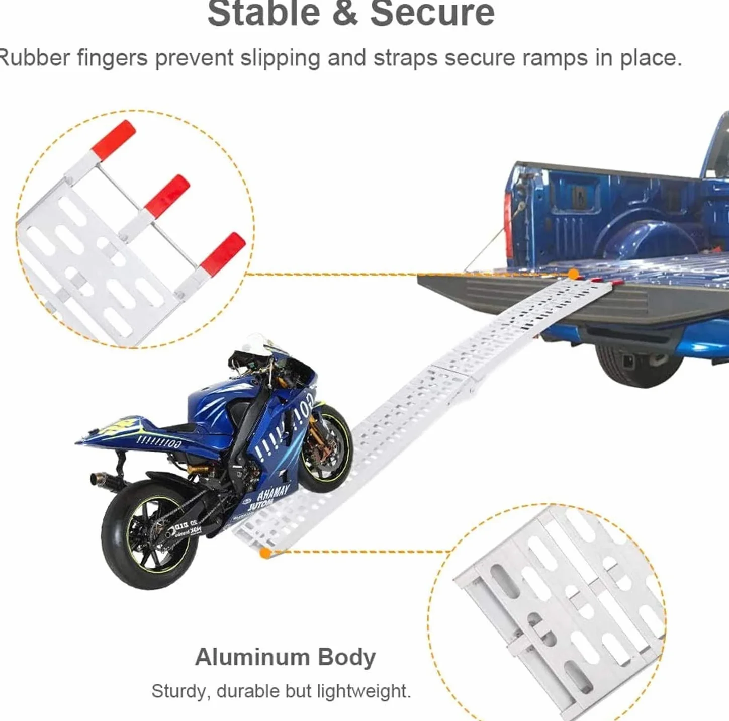 Sonnewelt Rampa najazdowa aluminiowa 226 cm 340 kg składana antypoślizgowa do motocykla ATV quada