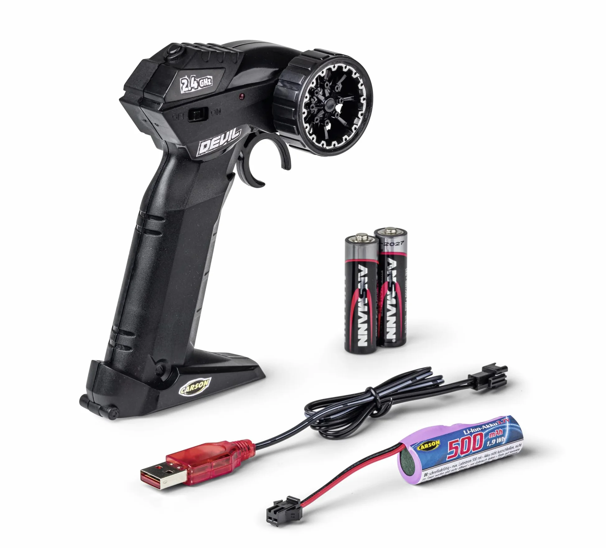 Carson 500404281 RC Devil Bike 100% RTR czerwony - zdalnie sterowany motocykl, 50 minut jazdy, rower RC, prezent dla dzieci