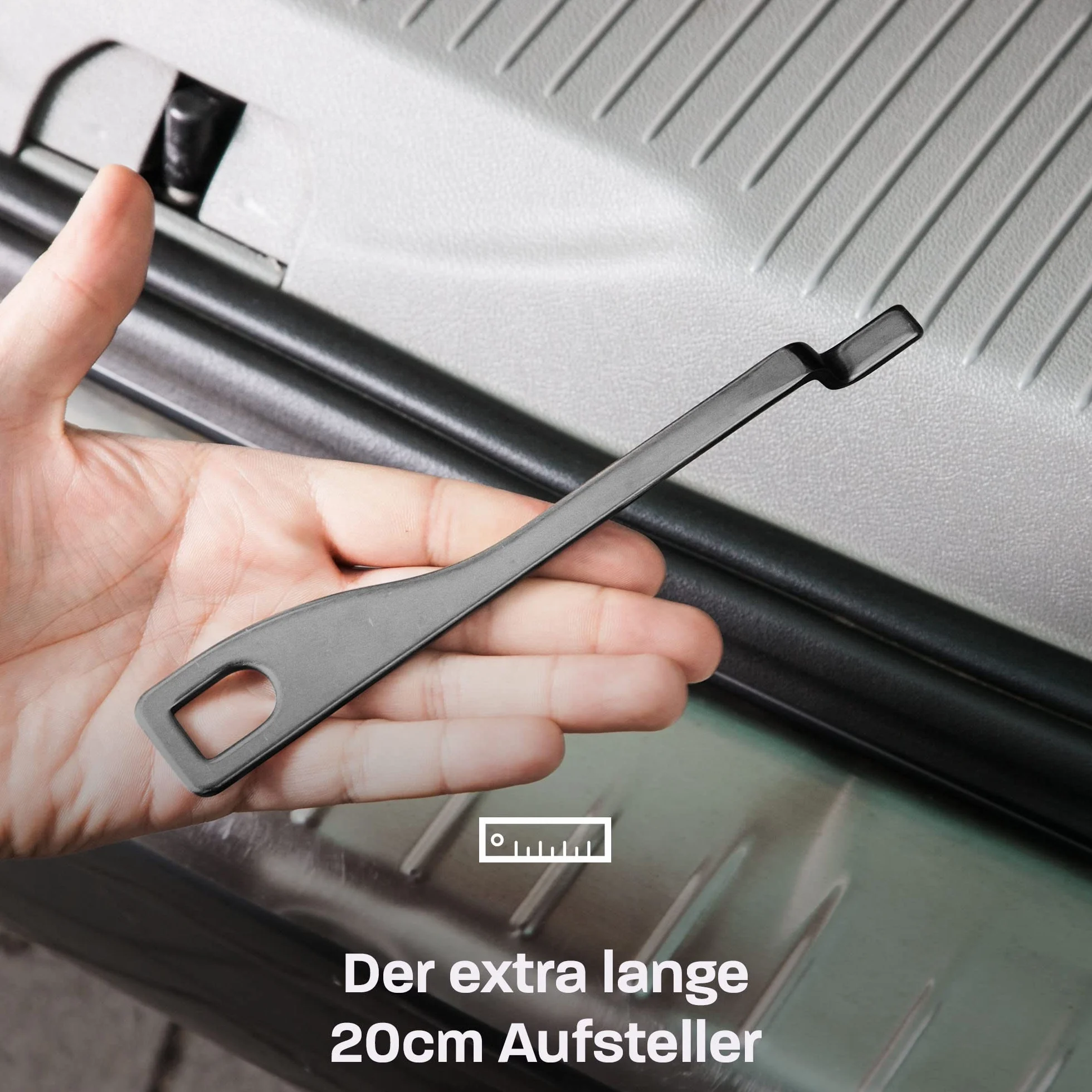 Extra langer Frischluft Heckklappen Aufsteller 20 cm für VW T6, T5, T4 California Beach, Golf und viele mehr.