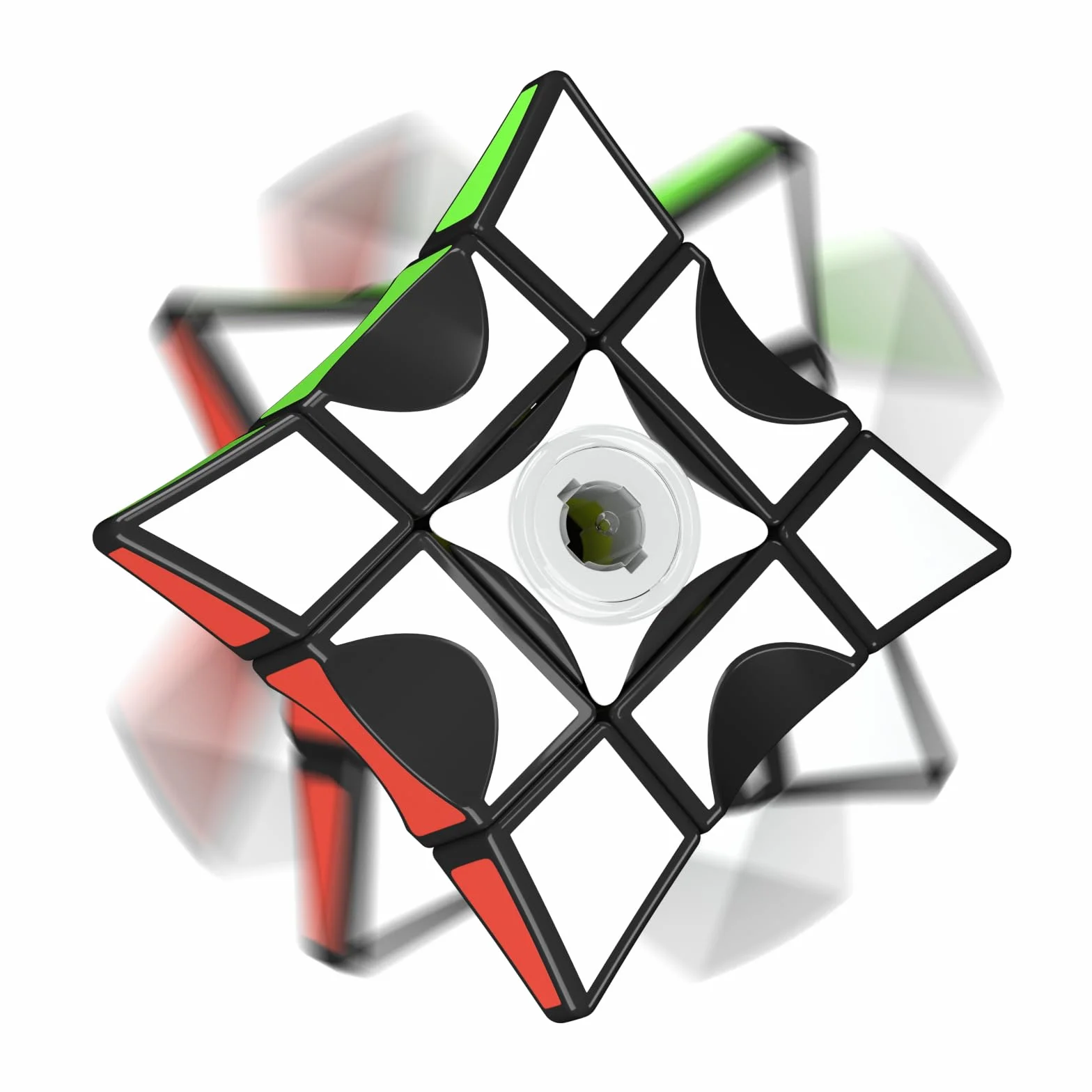 ROXENDA 1 x 3 x 3 kostka Fidget Spinner ze zoptymalizowaną rotacją kostki, idealna do łagodzenia stresu dla dzieci i dorosłych (czarna)
