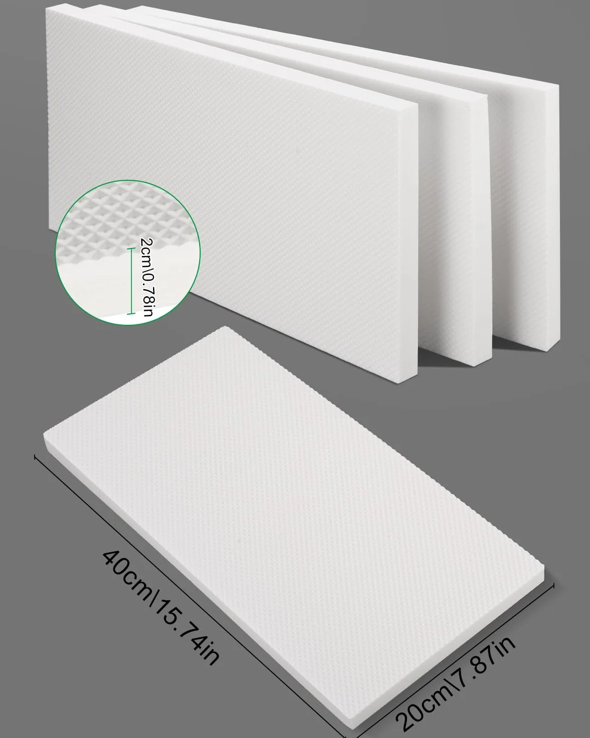 Ochrona ściany garażowej 4 sztuki 40x20x2 cm samoprzylepna biała