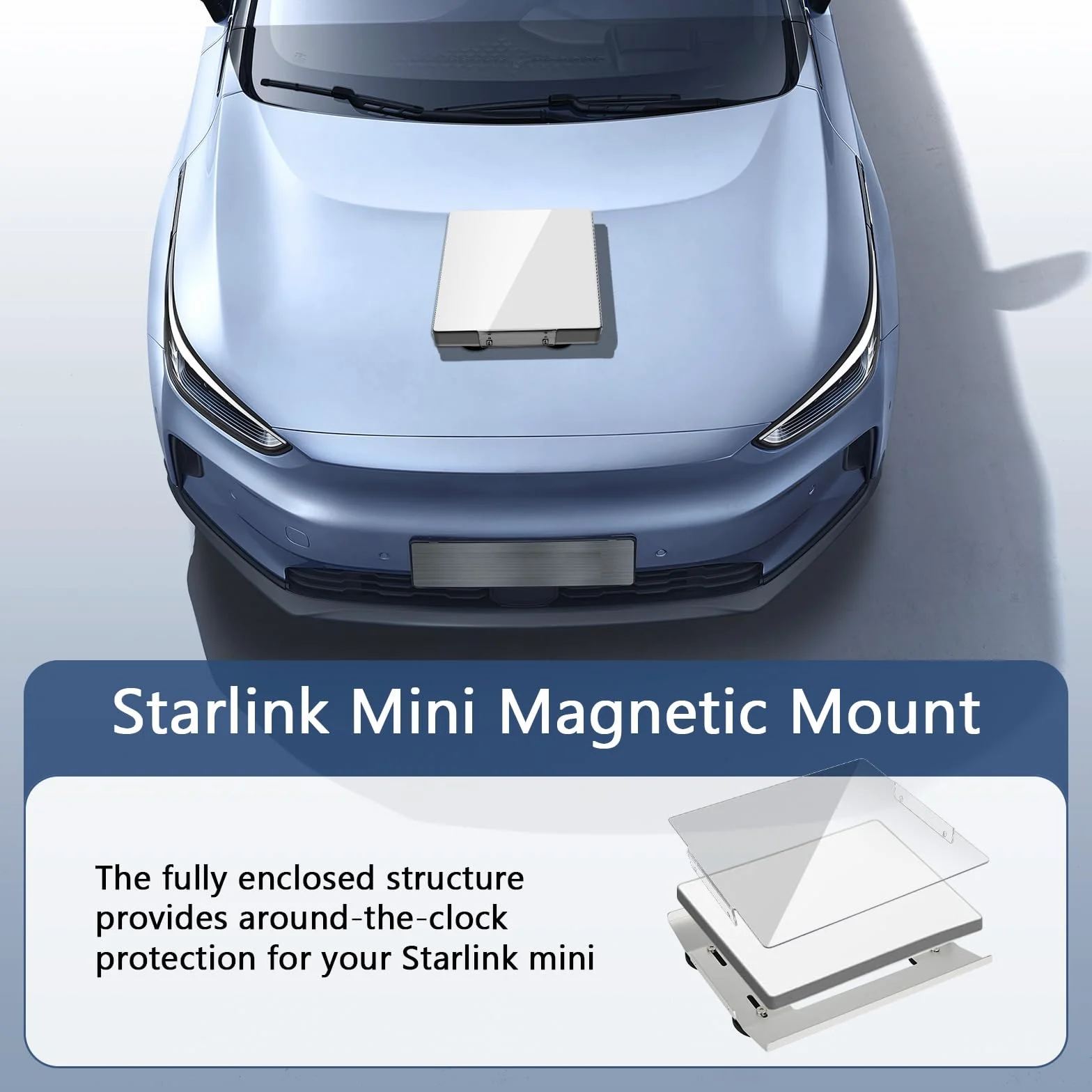 uchwyt dachowy kompatybilny z Starlink Mini, uchwyt samochodowy kompatybilny z Starlink Mini, akcesoria do dachu przeciwsłonecznego, przyssawka kompatybilny z Starlink Mini Dishy, magnetyczny zestaw