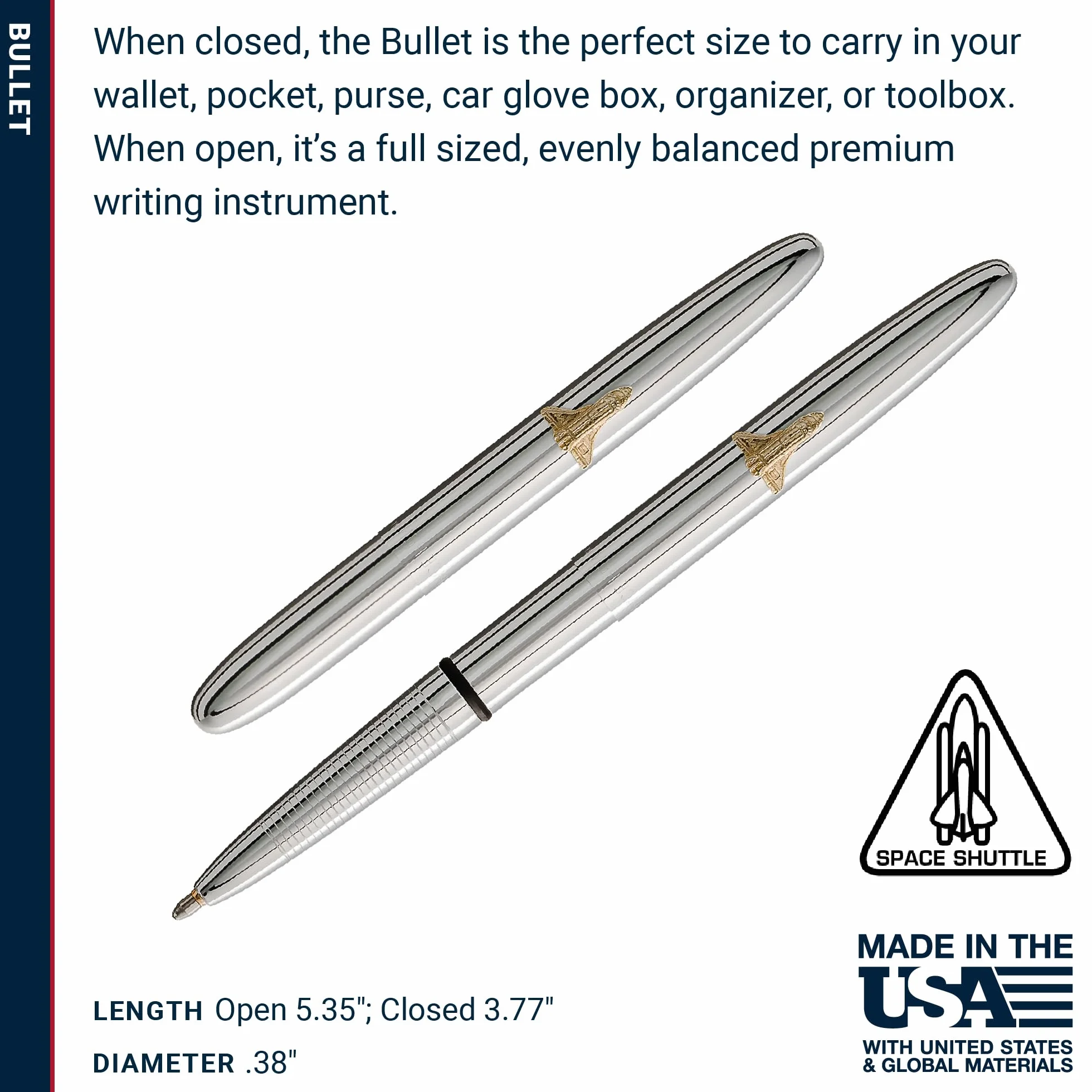 Fisher Space Bullet Chrome Shuttle z pudełkiem
