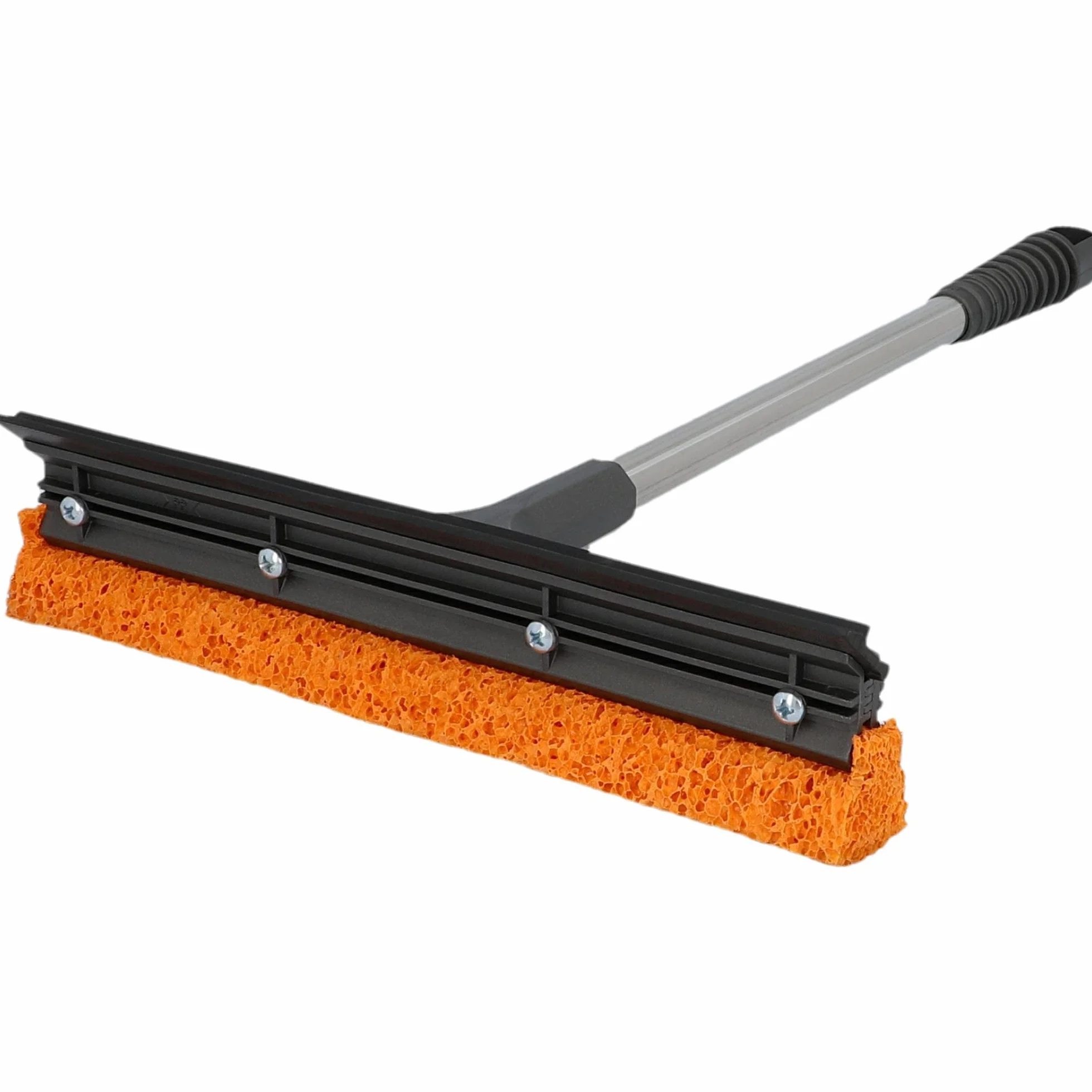 NIGRIN Środek do czyszczenia szyb 240 x 410 mm, ze ściągaczką i gumową gąbką, długość: 41 cm, szary
