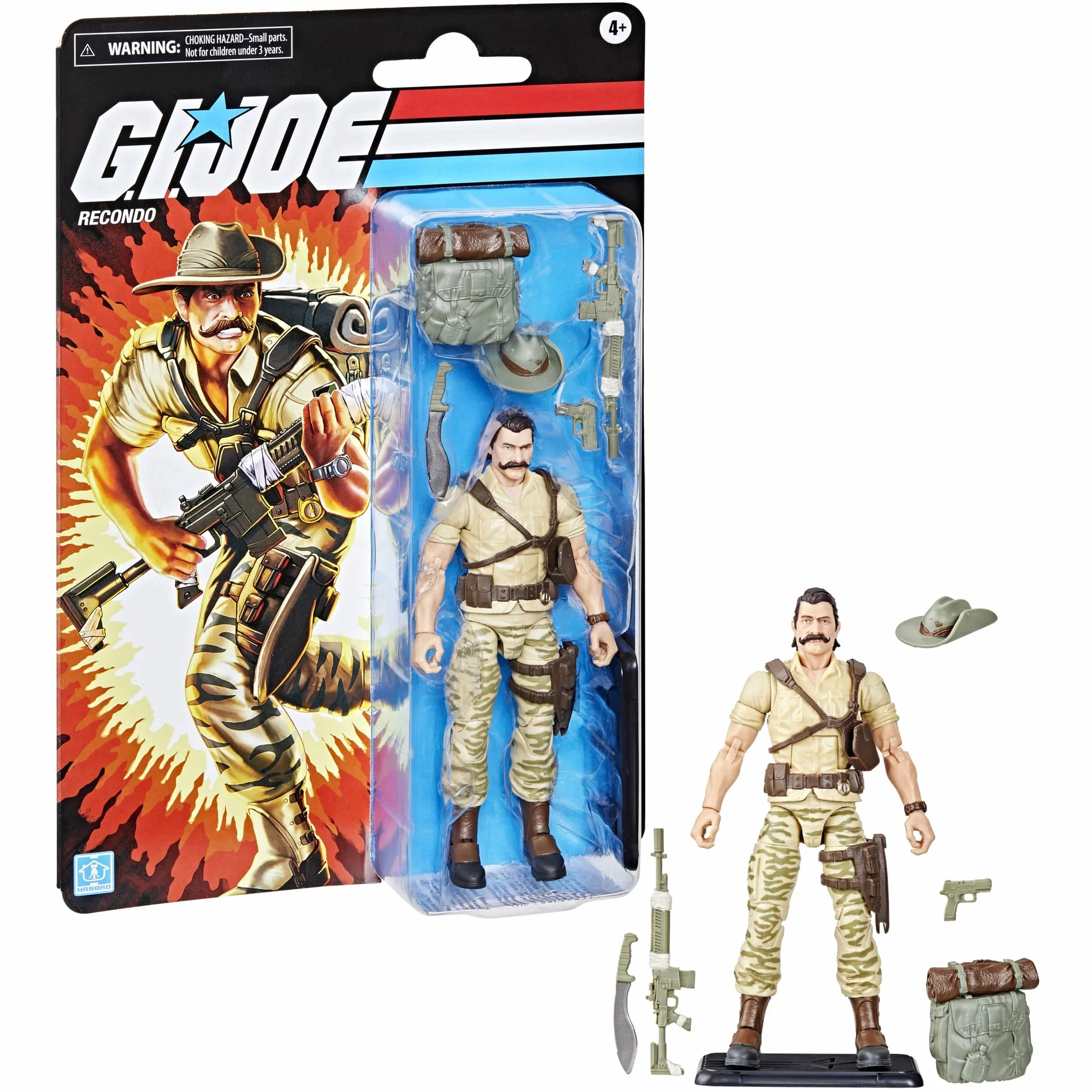 G.I. Joe Classified Series Retro Cardback Recondo, Collectible 6-Inch Action Figure with 7 Accessories