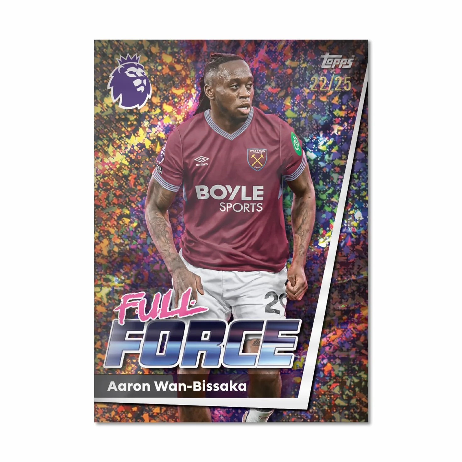 Topps Premier League 2026 - edycja debiutancka - Super Tin #3. Zawiera 50 kart Plus 3 karty LE Hall of Fame