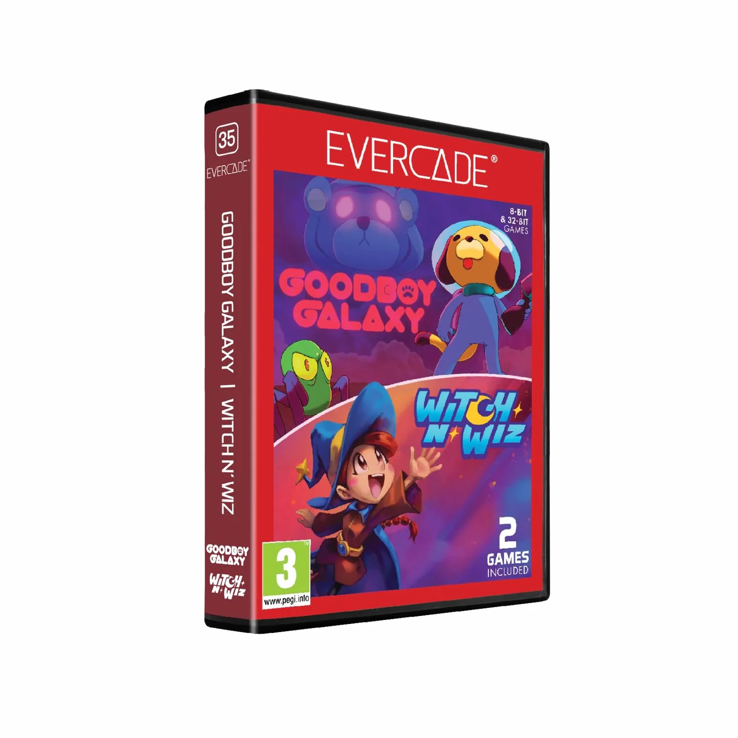 Blaze Entertainment Evercade Goodboy Galaxy / Witch N' Wiz podwójny wkład