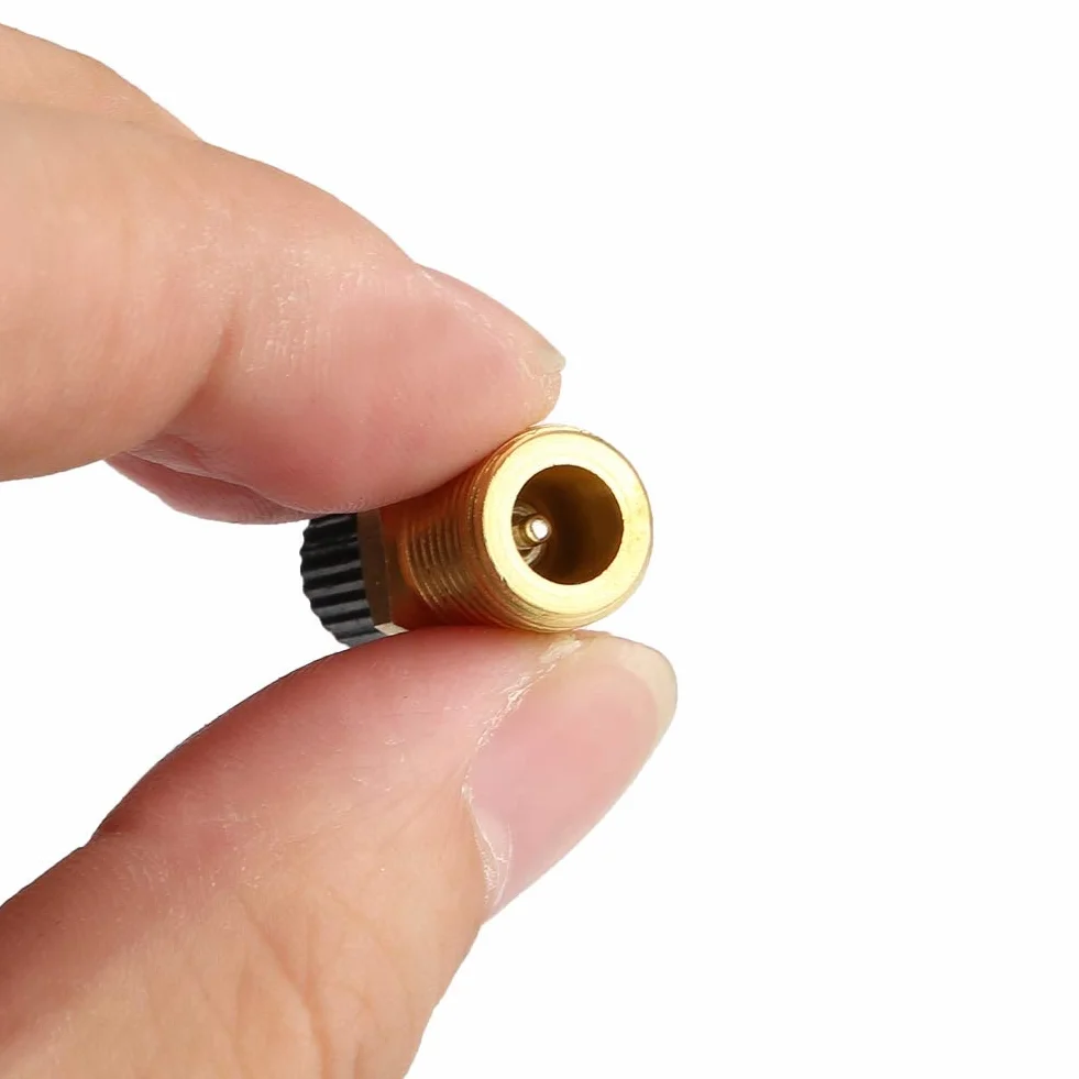 Zawór sprężarki powietrza-Duokon 2 szt. 1/8 "zawór NPT MPT, mosiężny automatyczny zawór napełniania zbiornika do samochodu (czarny + złoty)