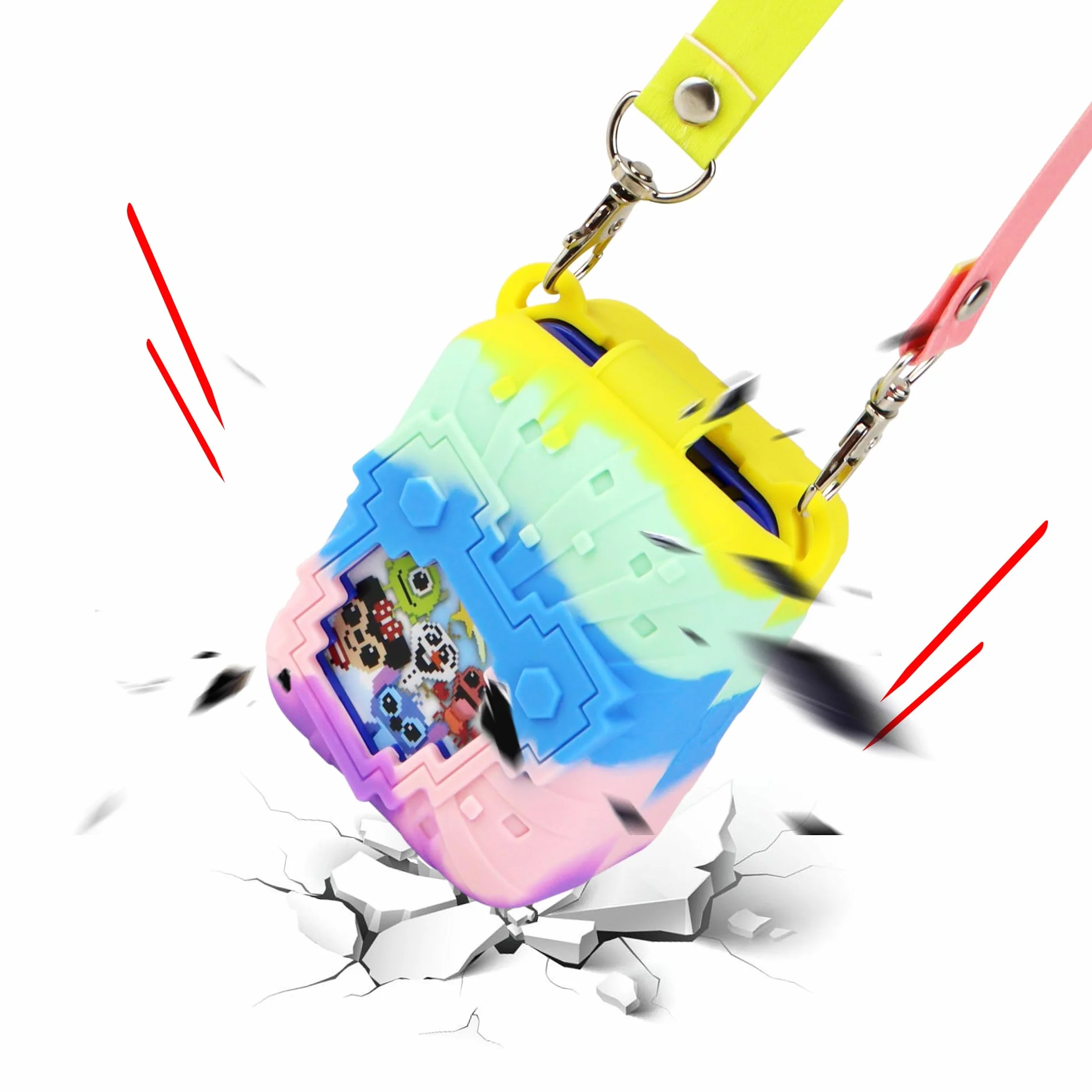 Etui ochronne kompatybilne tylko z Bitzee Disney cyfrowe elektroniczne zwierzęta domowe, tylko silikonowe etui (wielokolorowe)
